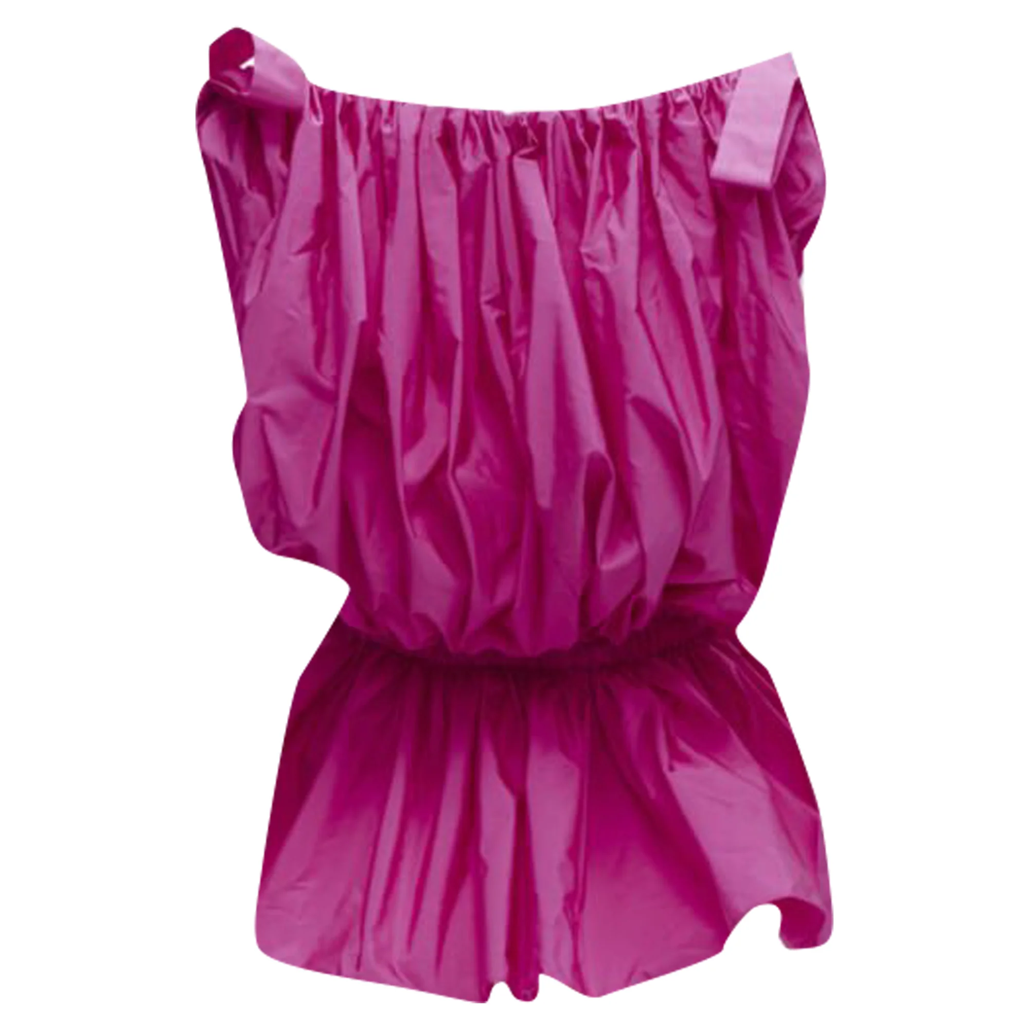 Women's Alexander McQueen fchia crinkled bow tie shoulder peplum top - Image 5