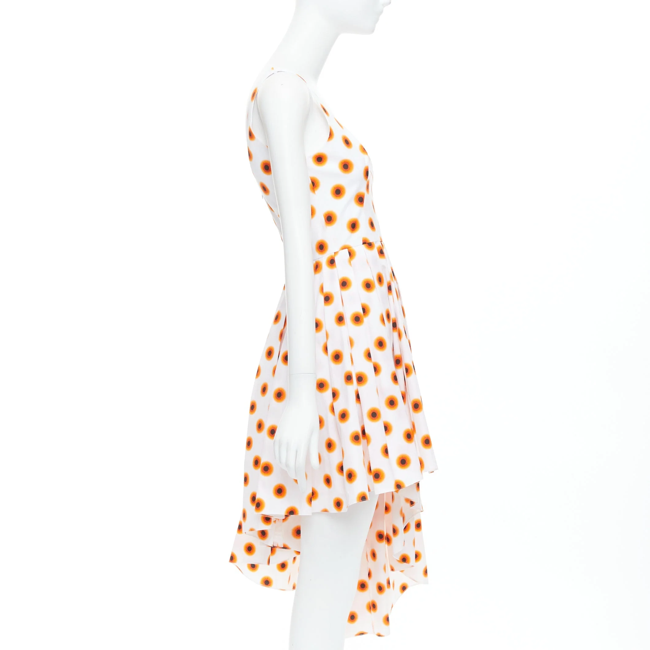 Women's Alexander McQueen Iris paint polka dot asymmetric dress - Image 10