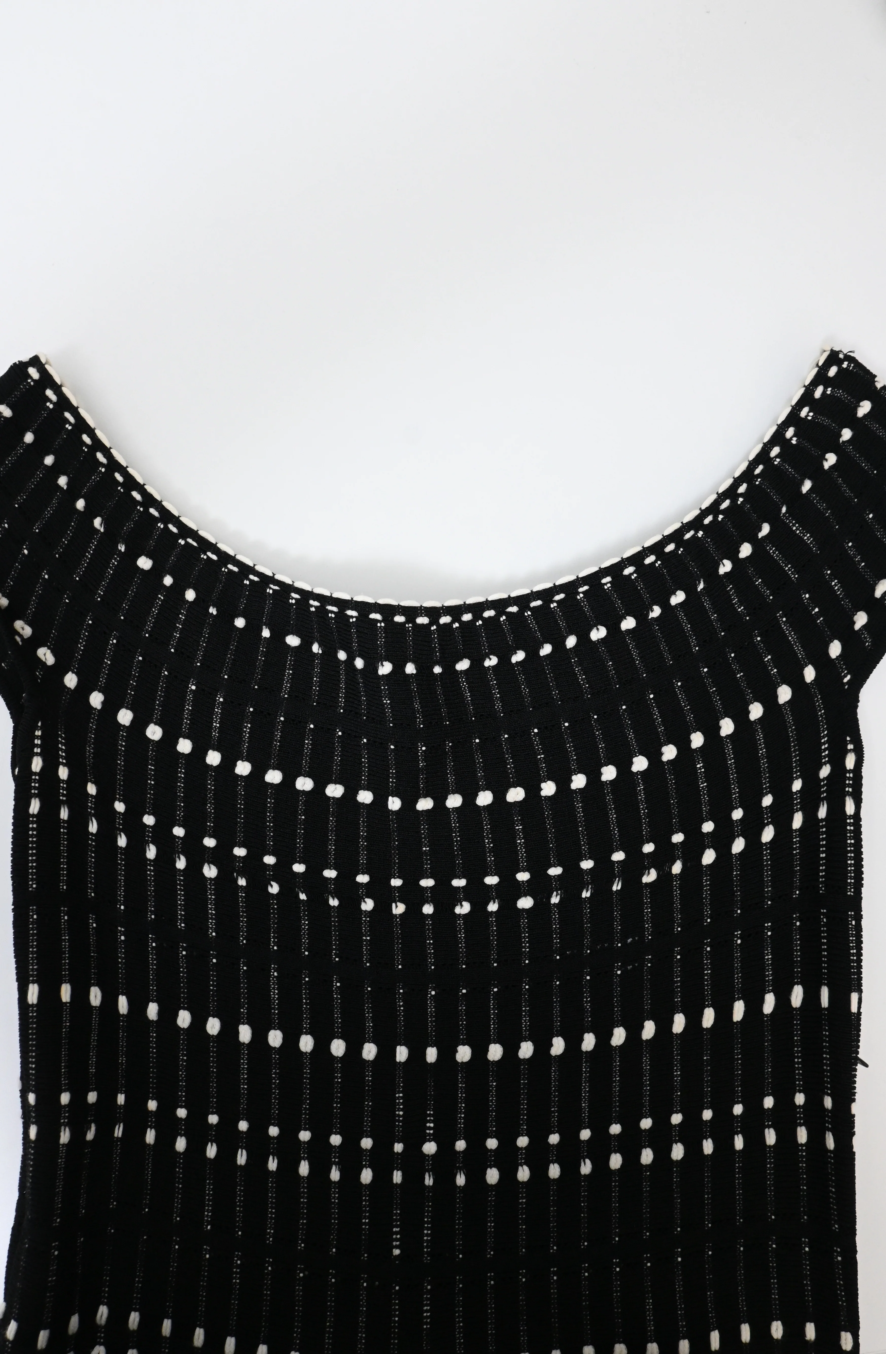 Women's Alexander Mcqueen Knitted Off-Shoulder Mini Dress in Black Viscose - Image 10