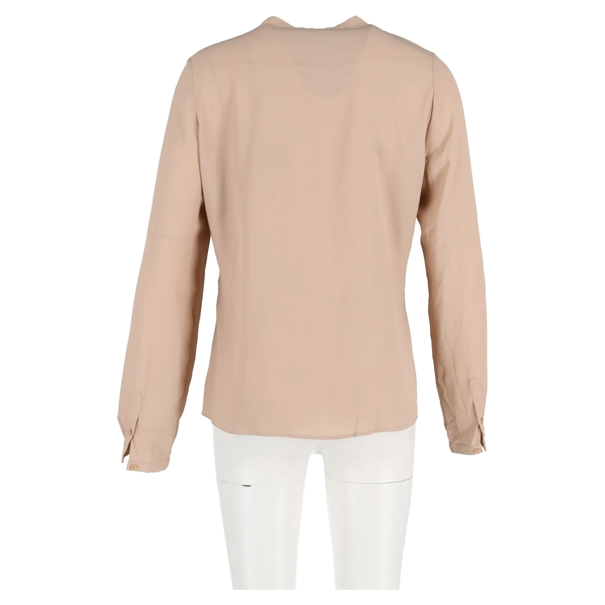 Women's Alexander McQueen Lace Trimmed Blouse in Beige Polyester - Image 6
