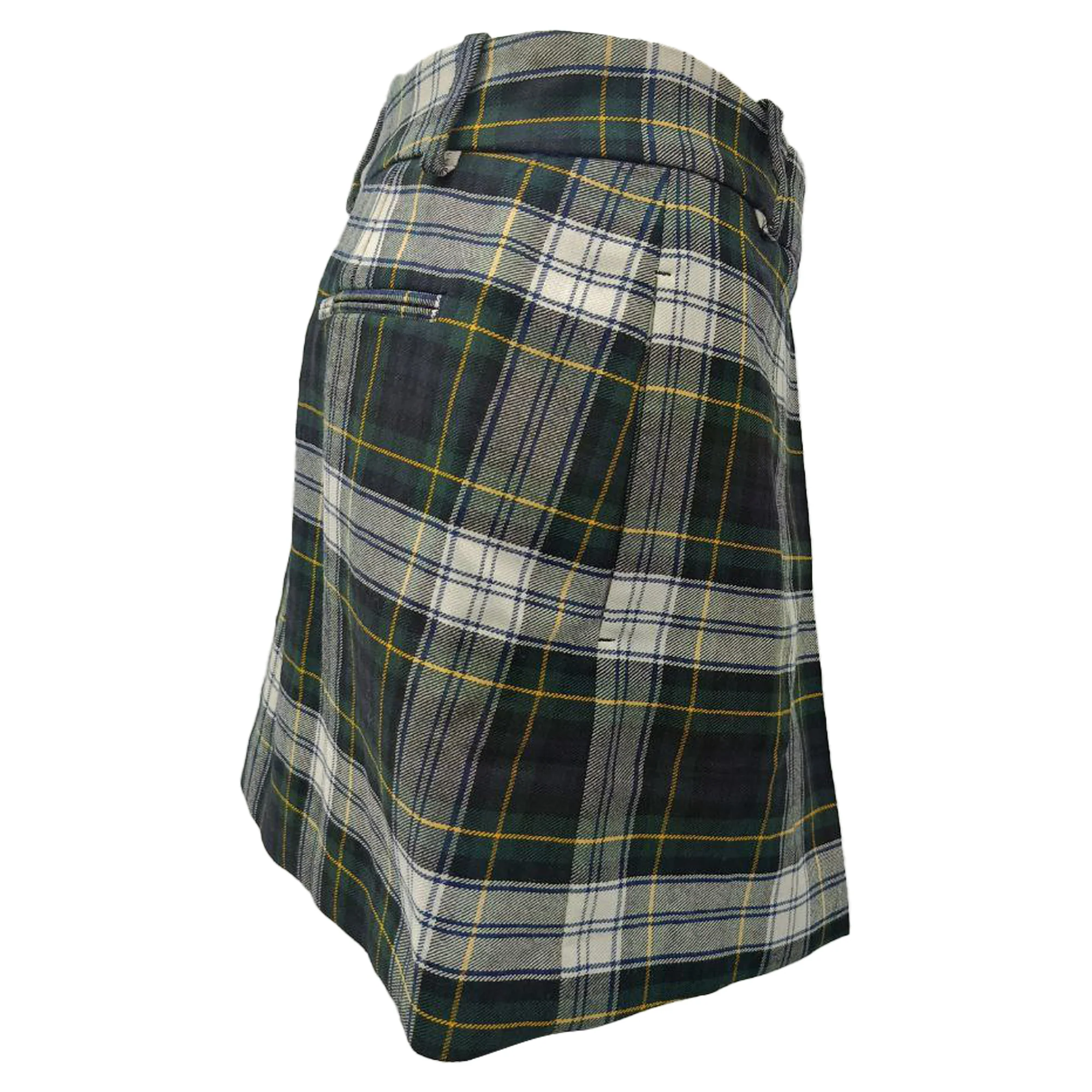 Women's Alexander Mcqueen McQ Plaid Mini Skirt in Multicolor Wool - Image 2
