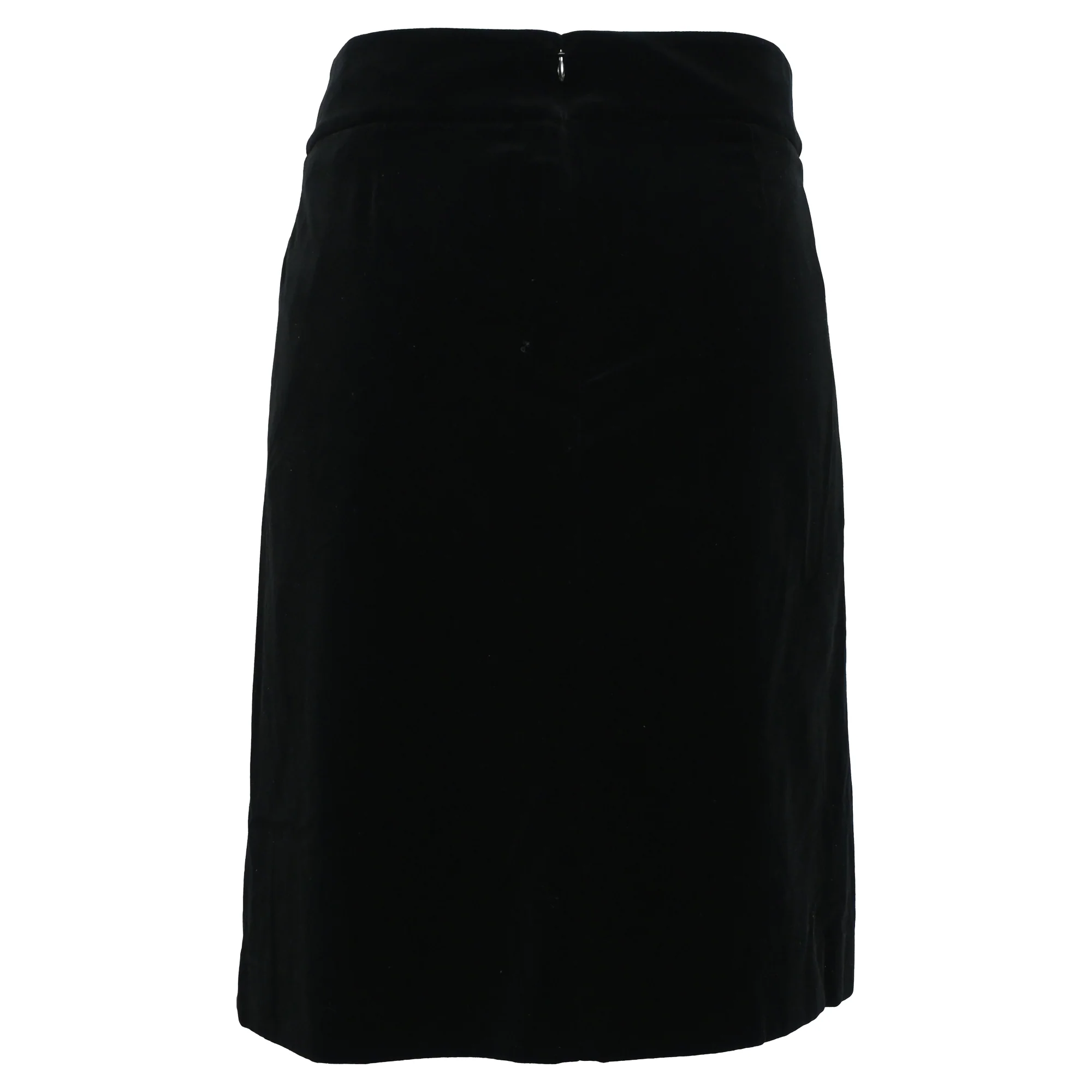 Women's  Alexander Mcqueen Midi A-Line Skirt in Black Velvet - Image 3