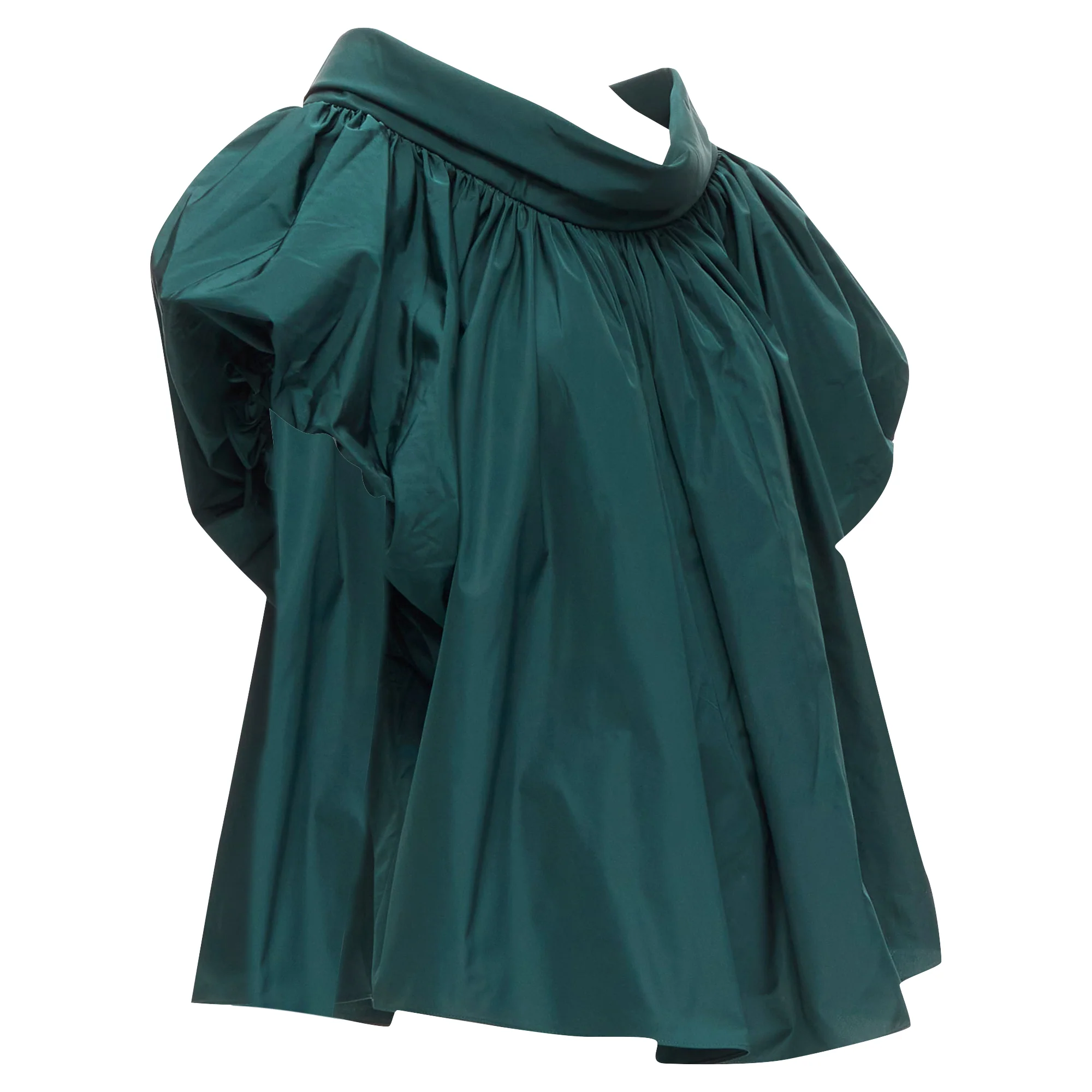 Women's Alexander McQueen puff sleeve bateau high collar top