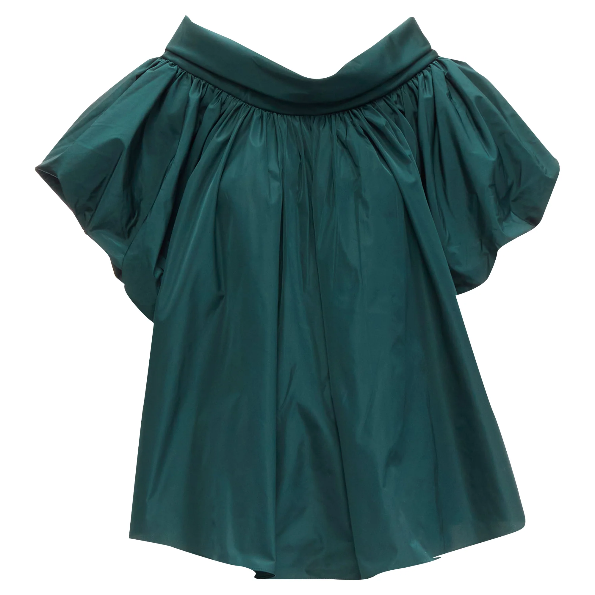 Women's Alexander McQueen puff sleeve bateau high collar top - Image 2