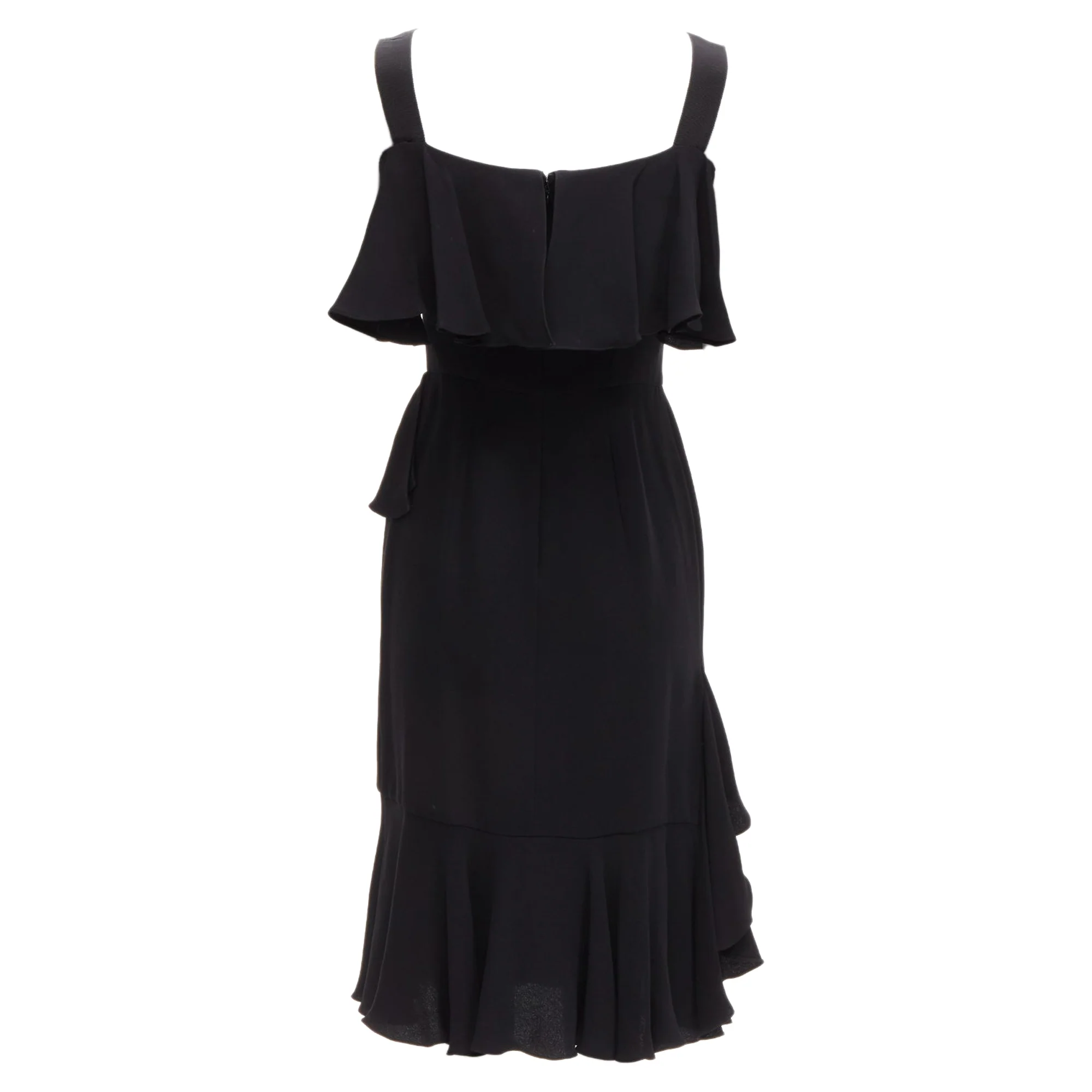 Women's Alexander McQueen silk asymmetric flutter cocktail dress - Image 5