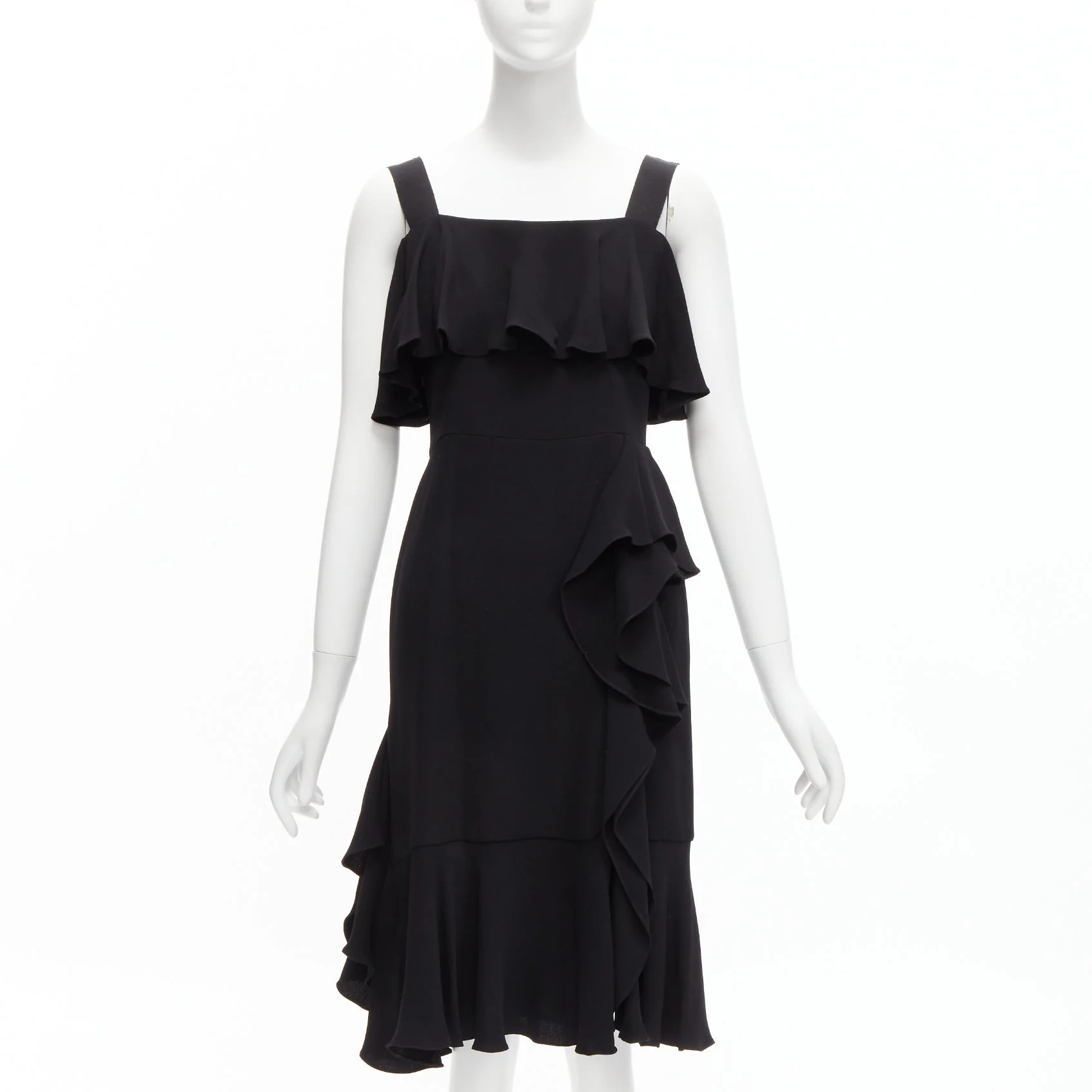 Women's Alexander McQueen silk asymmetric flutter cocktail dress - Image 7
