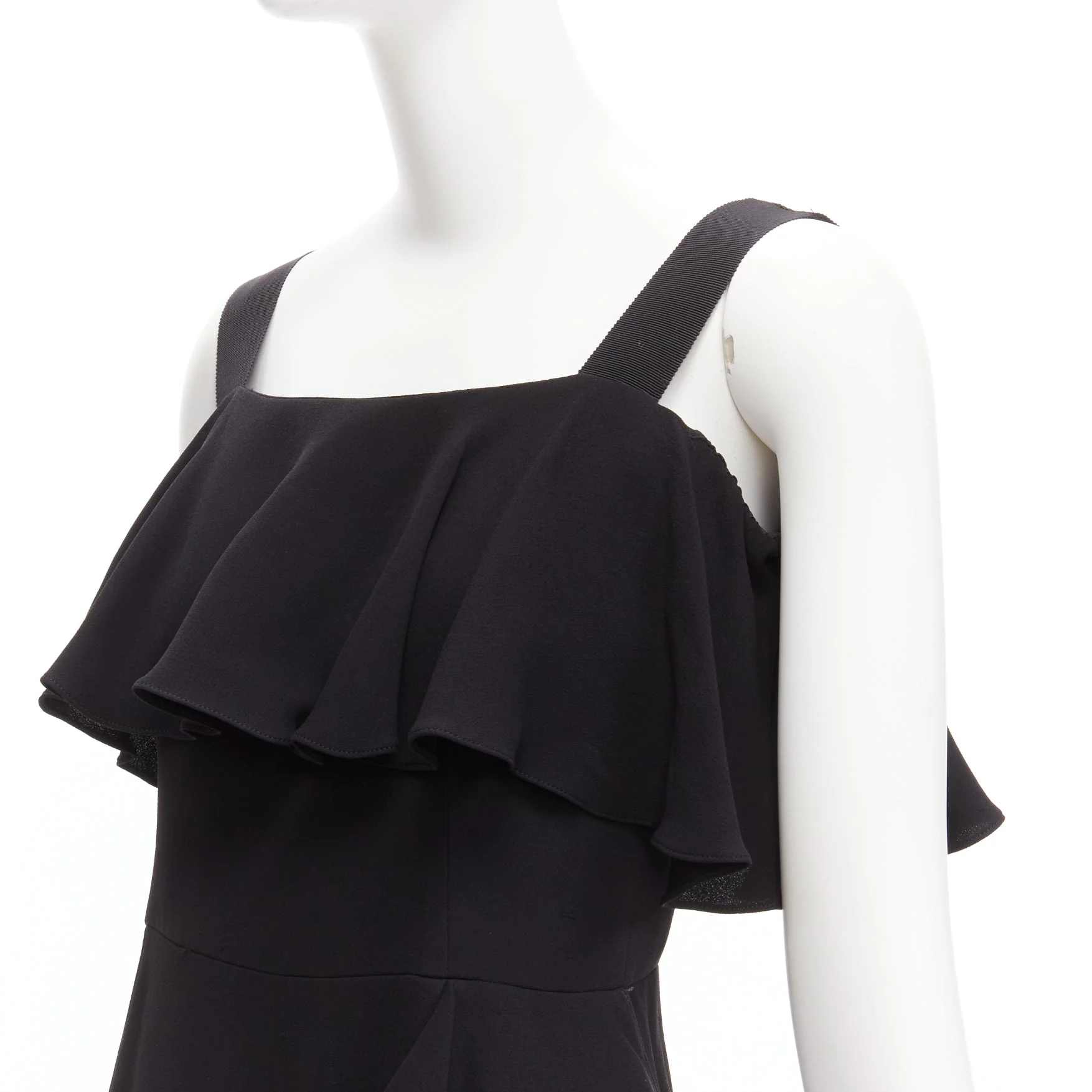 Women's Alexander McQueen silk asymmetric flutter cocktail dress - Image 8