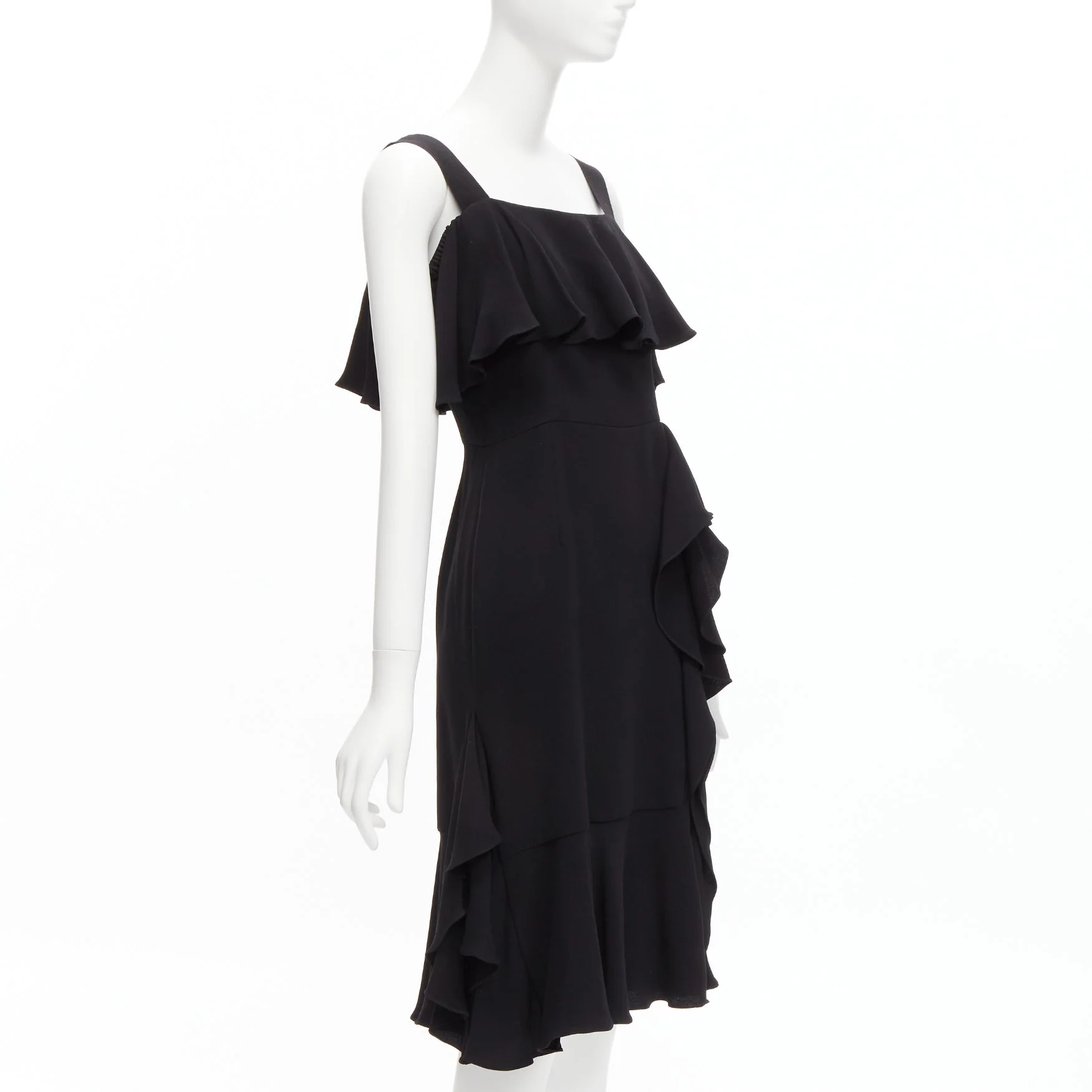 Women's Alexander McQueen silk asymmetric flutter cocktail dress - Image 9