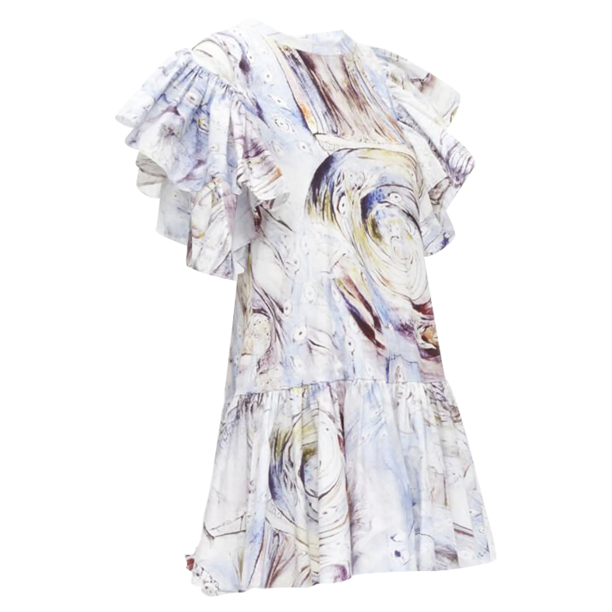 Women's Alexander McQueen William Blake Dante ruffle mini dress
