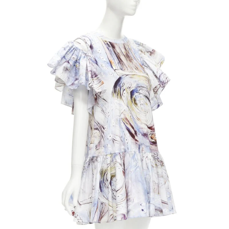 Women's Alexander McQueen William Blake Dante ruffle mini dress - Image 7