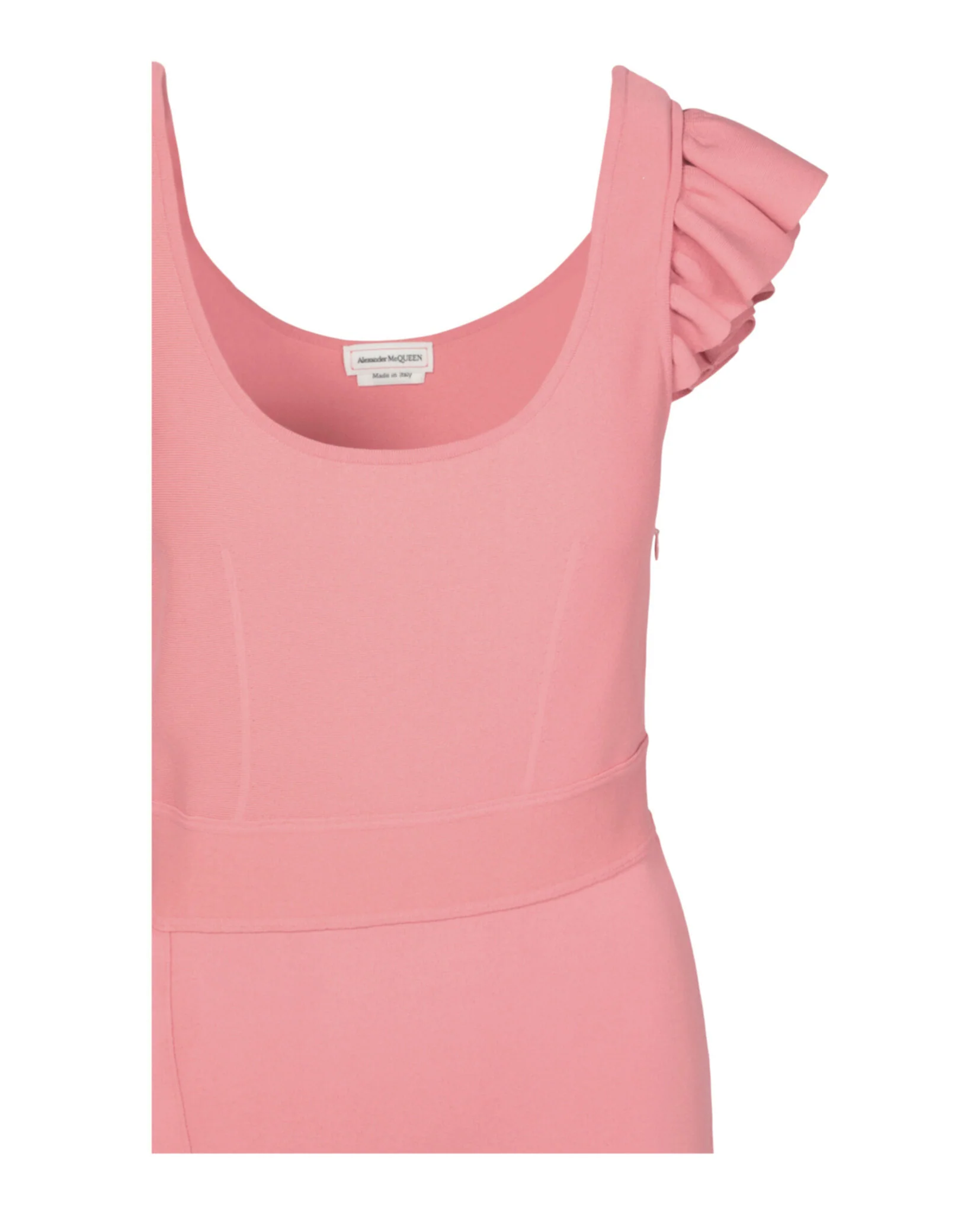 Women's Compact Knit Mini Ruffle Dress - Image 3