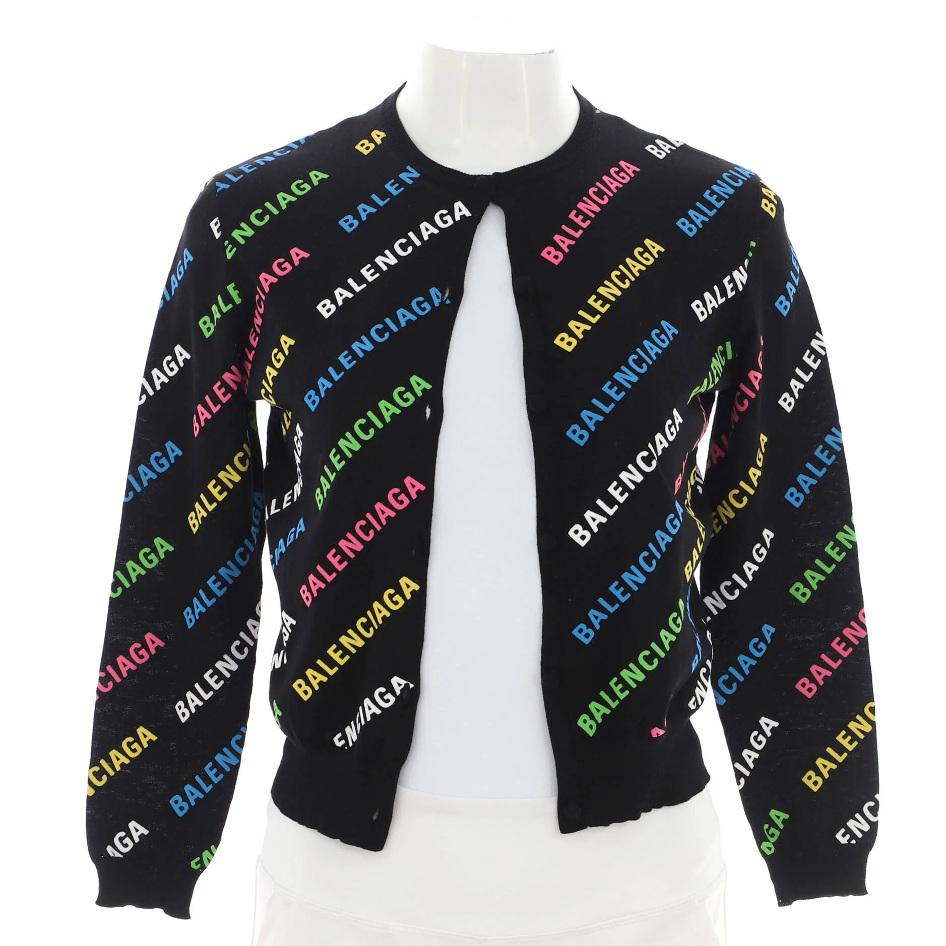 All Over Logo Cardigan Cotton Blend