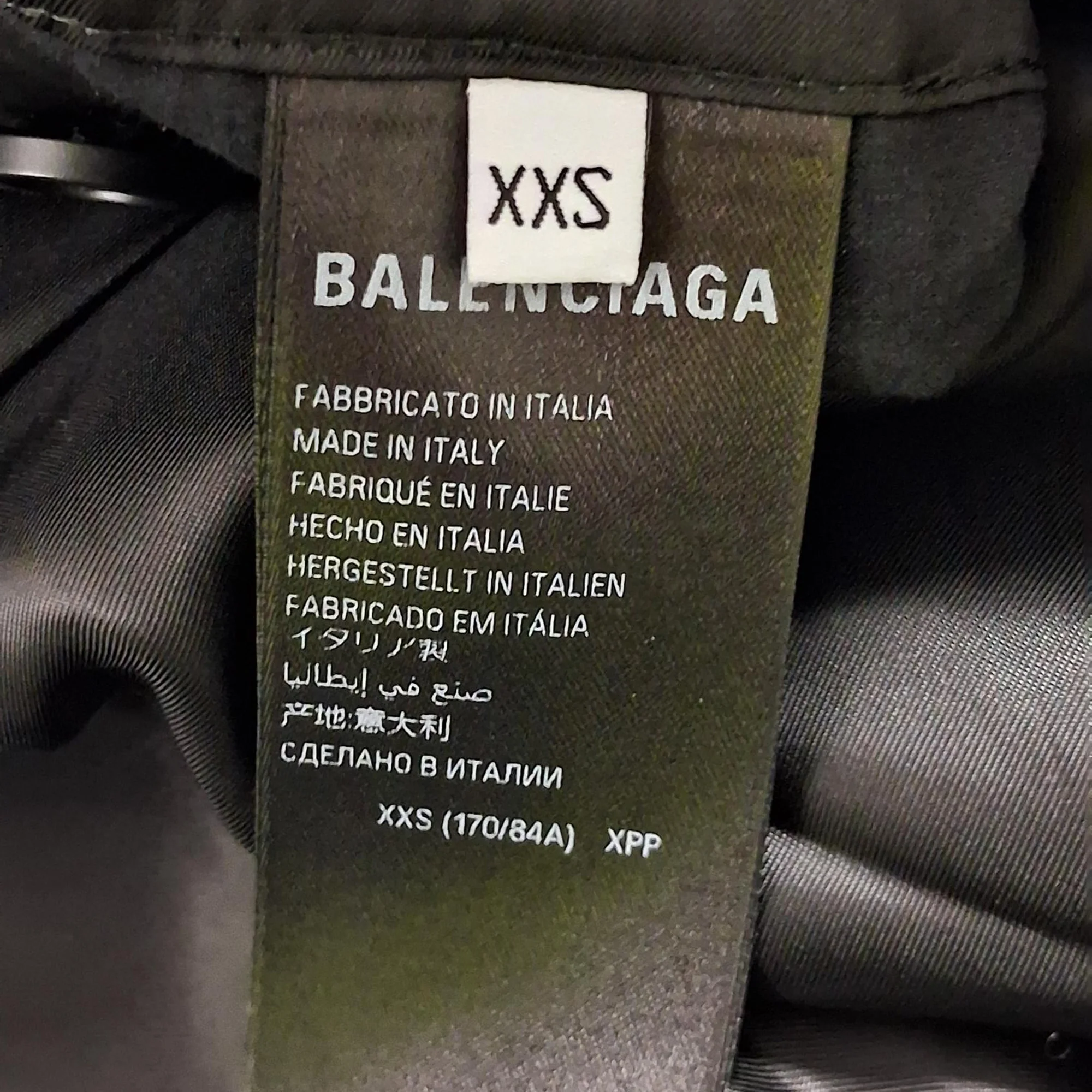 Men's Balenciaga Deconstructed Check Coat in Grey Wool - Image 8