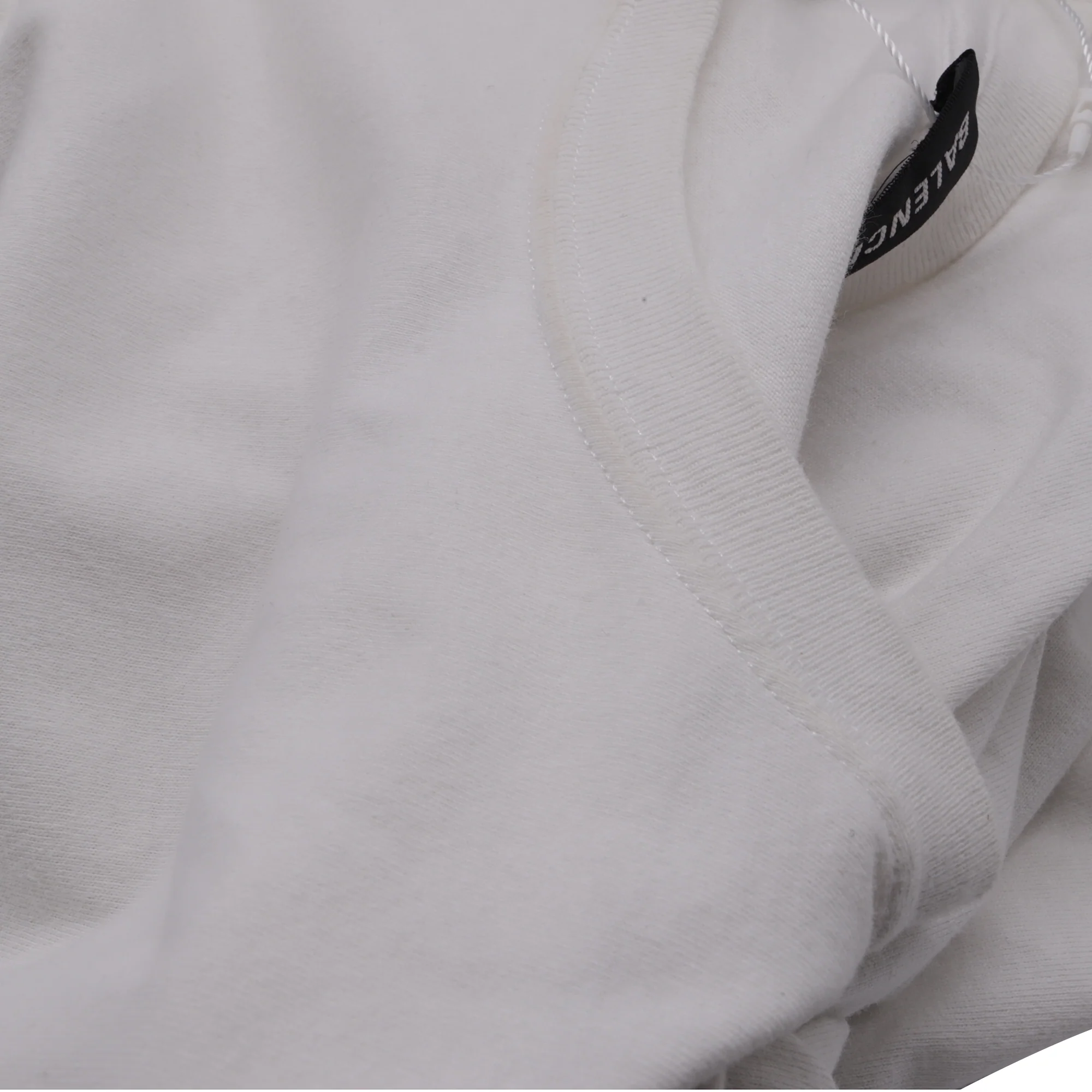 Men's Balenciaga Interlocking BB Logo-Print T-Shirt in White Cotton - Image 8