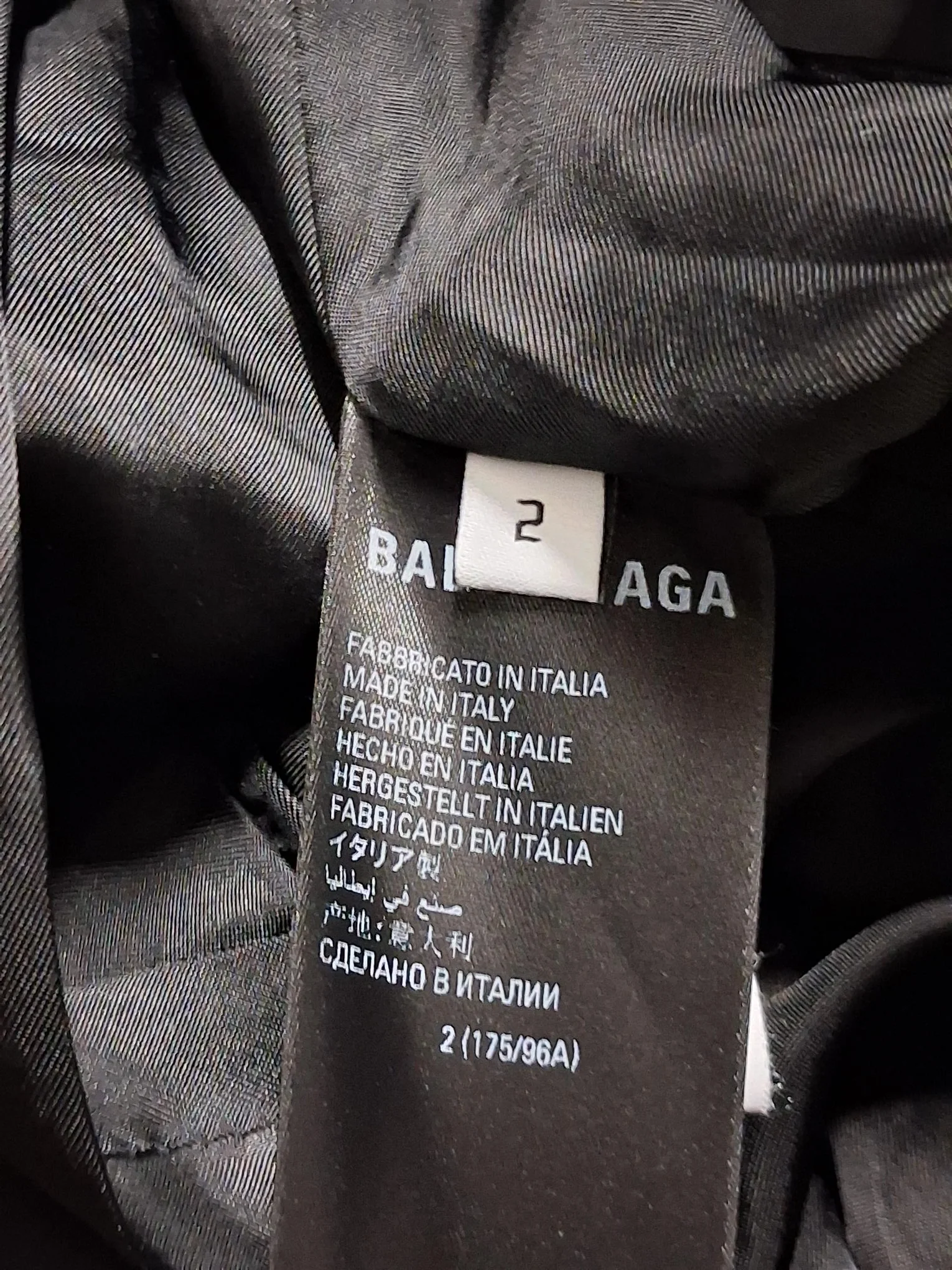Men's Balenciaga Long Coat in Black Cotton - Image 10