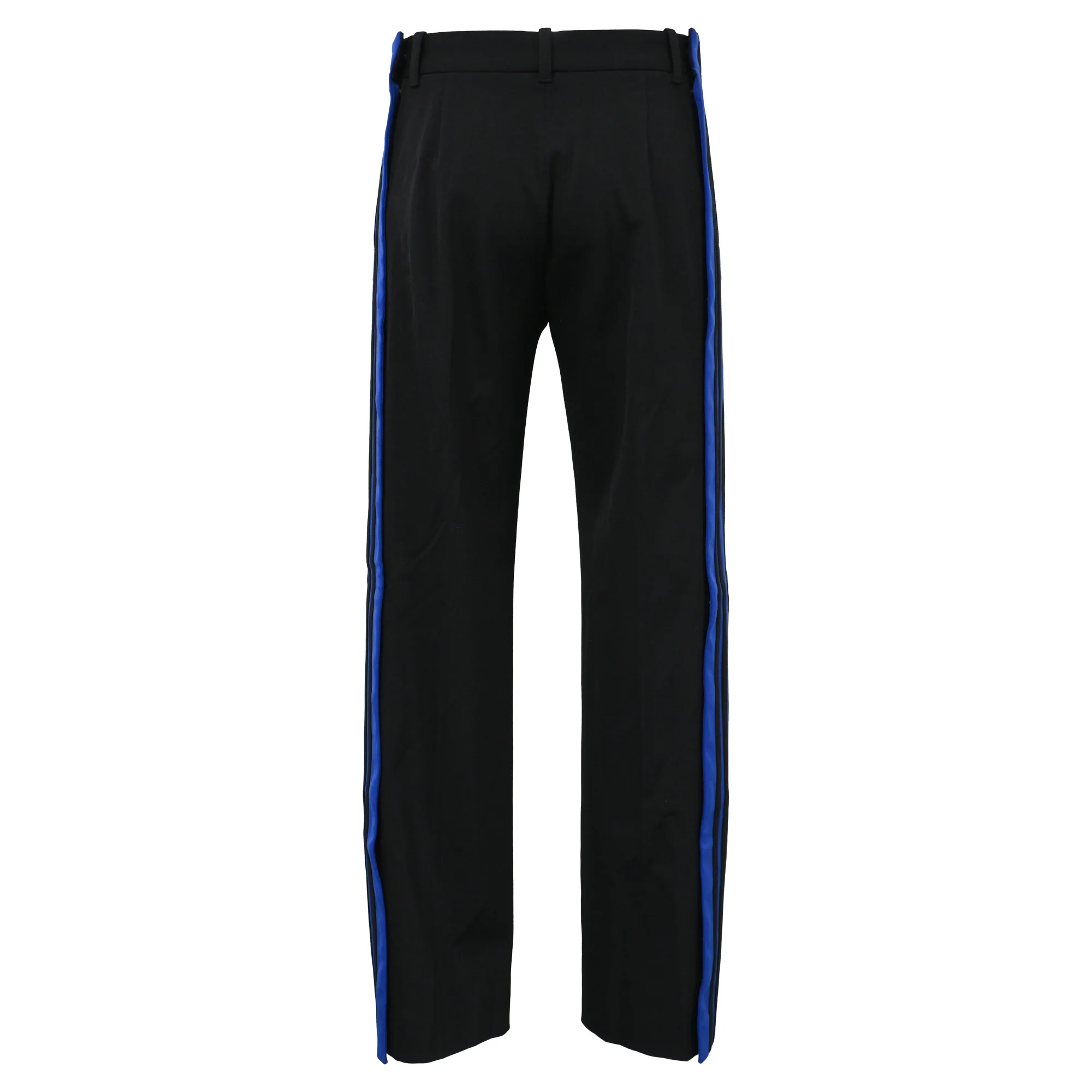Men's Balenciaga Striped Twill Trousers in Black Cotton - Image 3