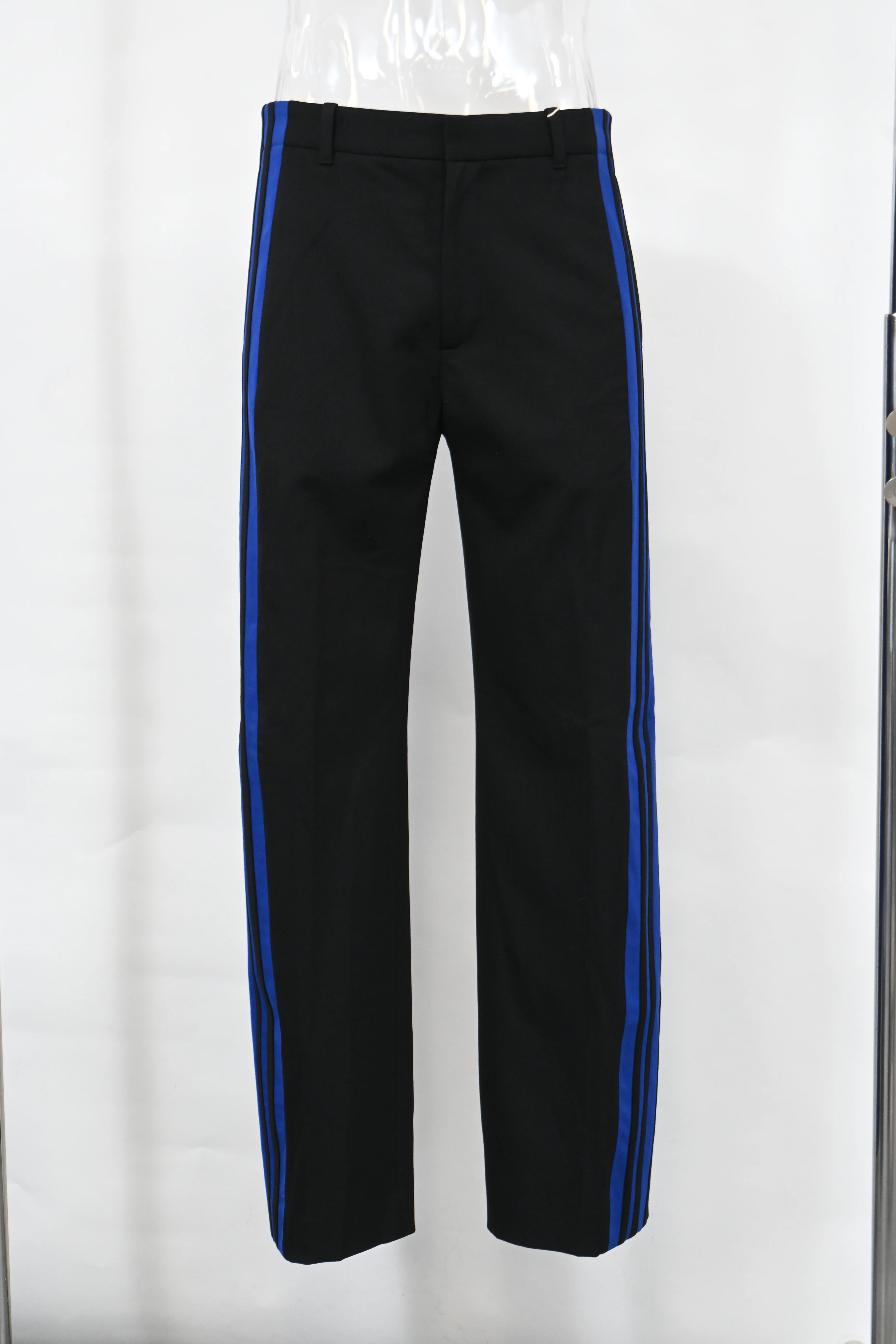 Men's Balenciaga Striped Twill Trousers in Black Cotton - Image 5