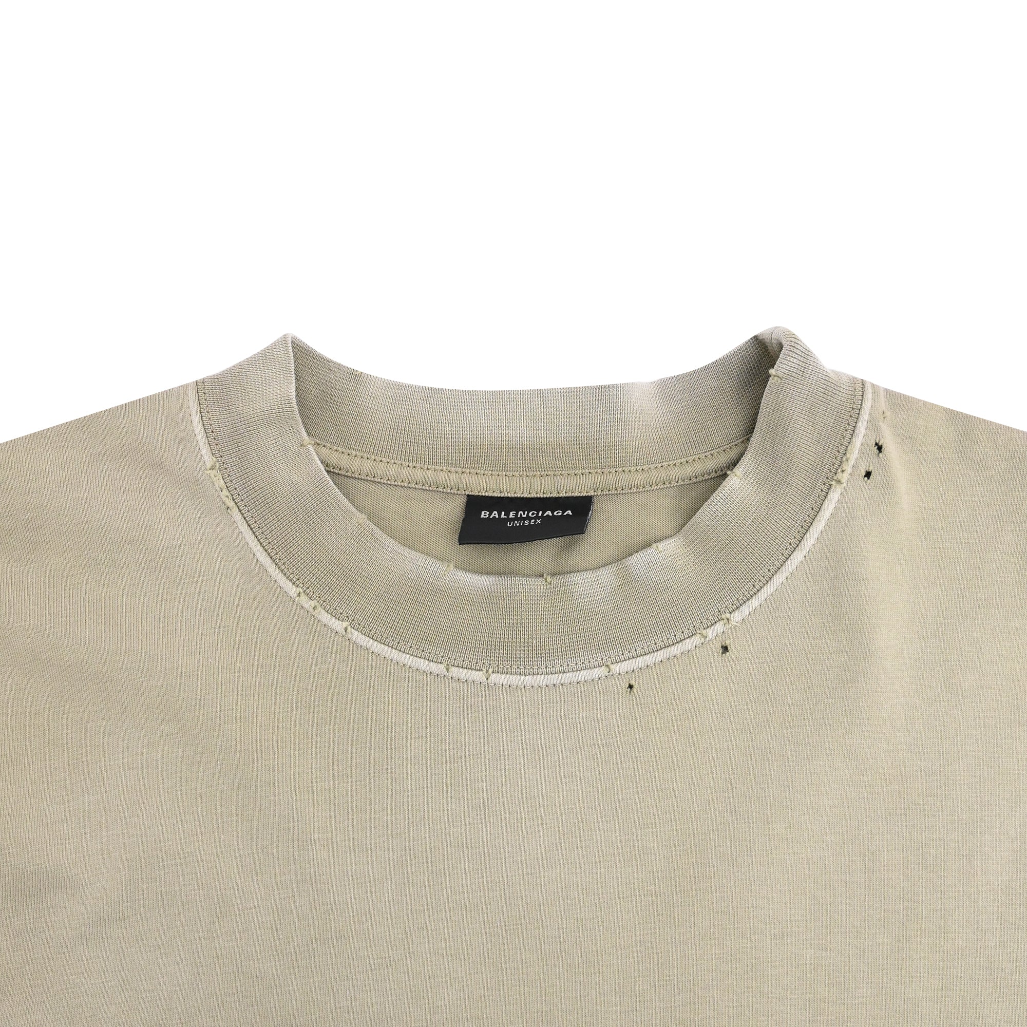 Men's Balenciaga Tape Type T-shirt Medium Fit in Army Green Cotton - Image 5