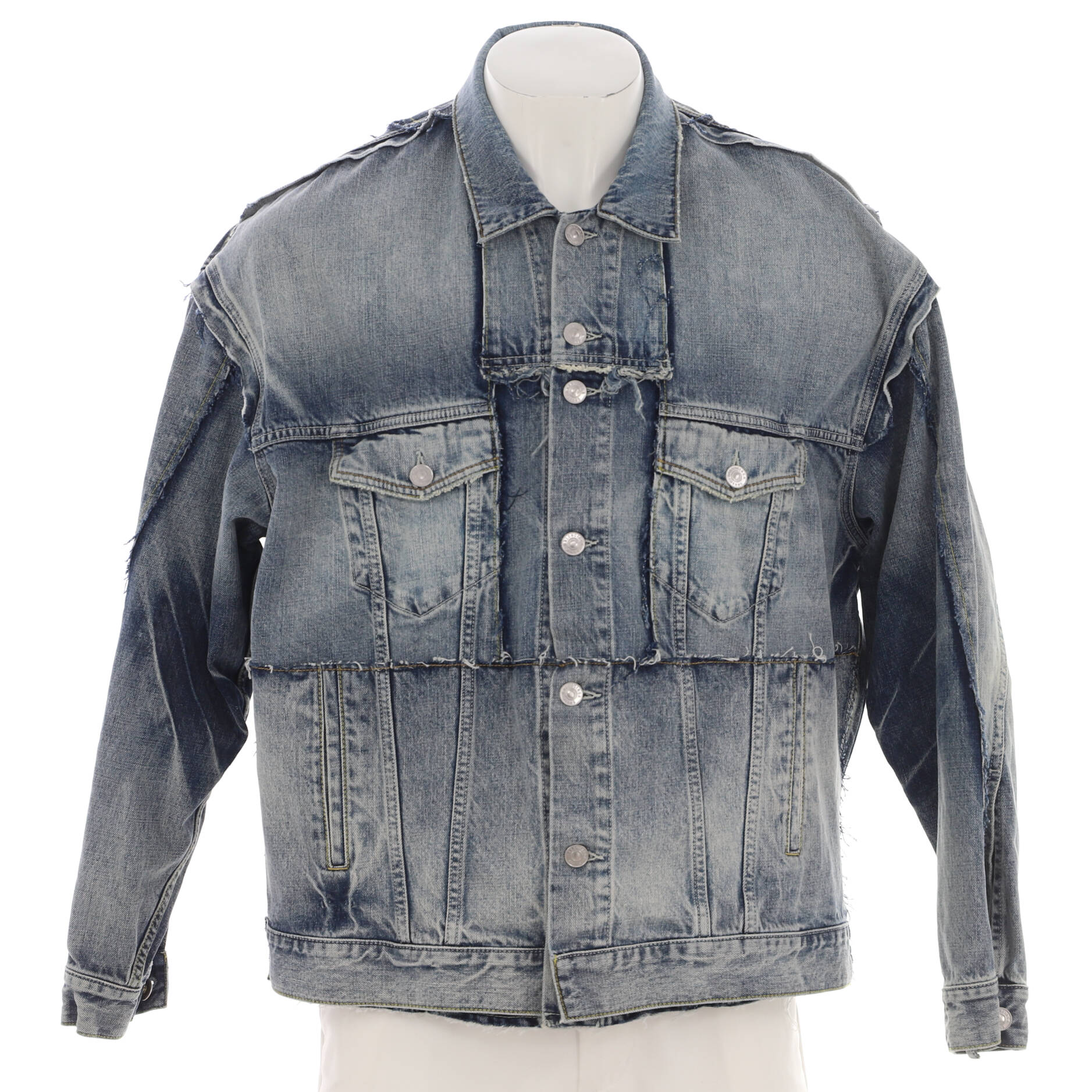 Men's Reconstructed Two Pocket Jacket Denim
