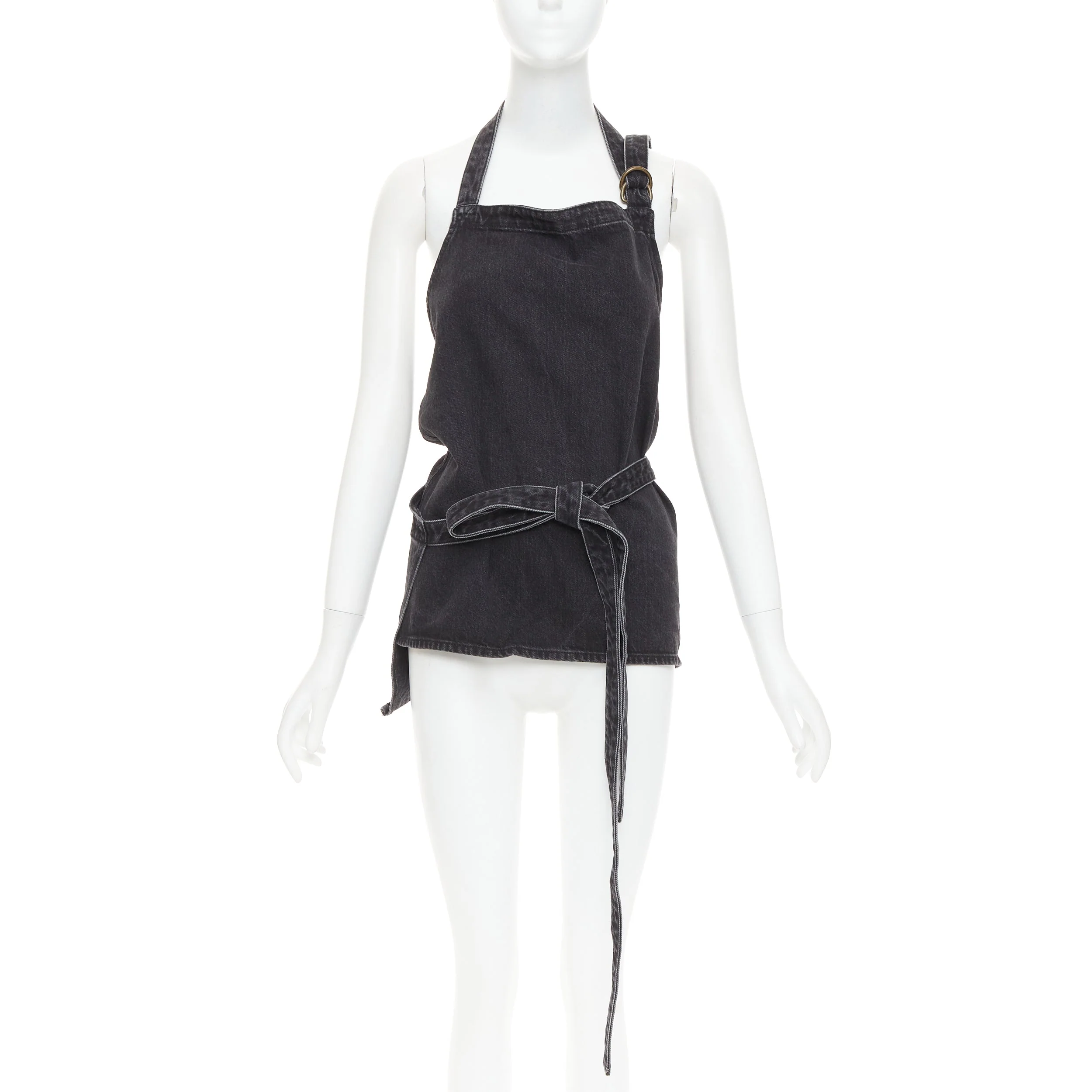 Women's Balenciaga 2016 Denim Tie Apron Top - Image 10