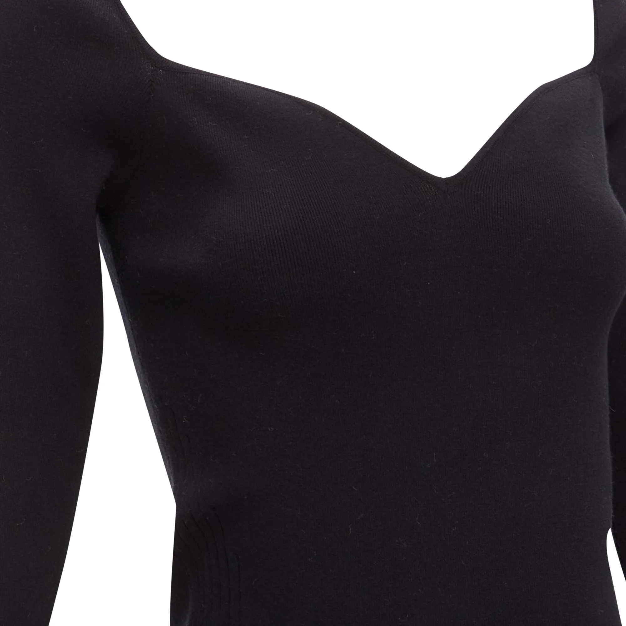 Women's Balenciaga Demna modal knit sweetheart neckline knitted top - Image 2