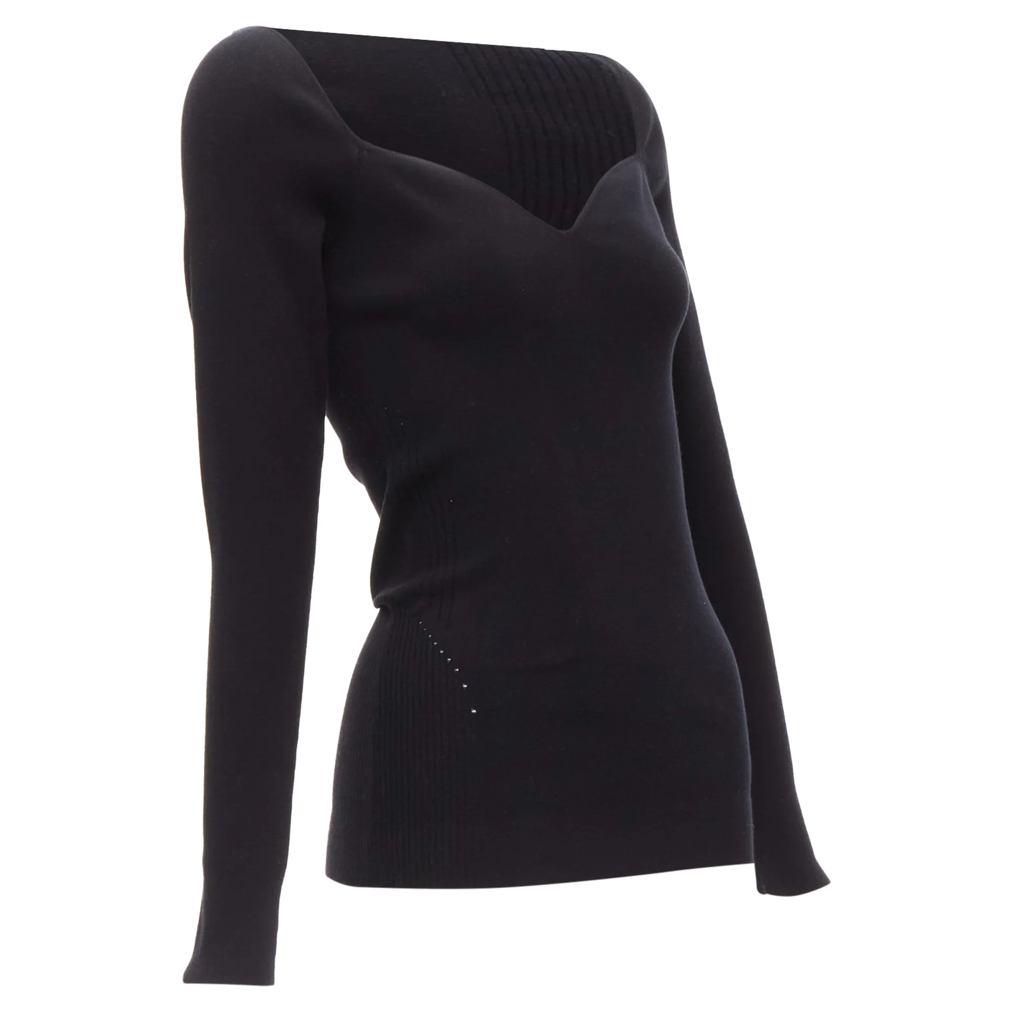 Women's Balenciaga Demna modal knit sweetheart neckline knitted top - Image 3