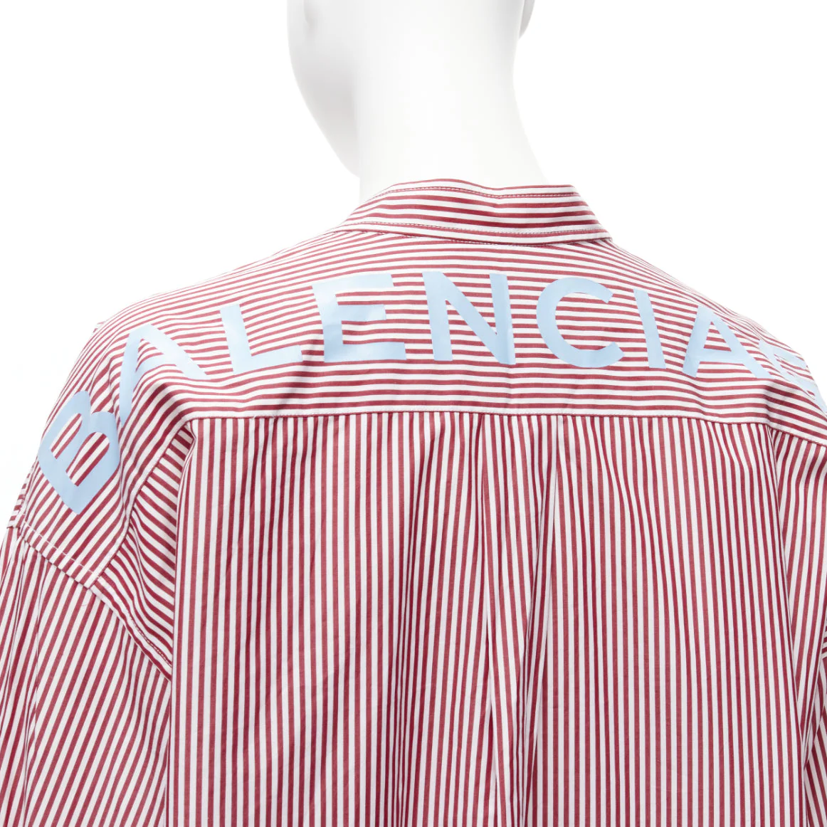 Women's Balenciaga Demna stripe relaxed BB oversized shirt - Image 8