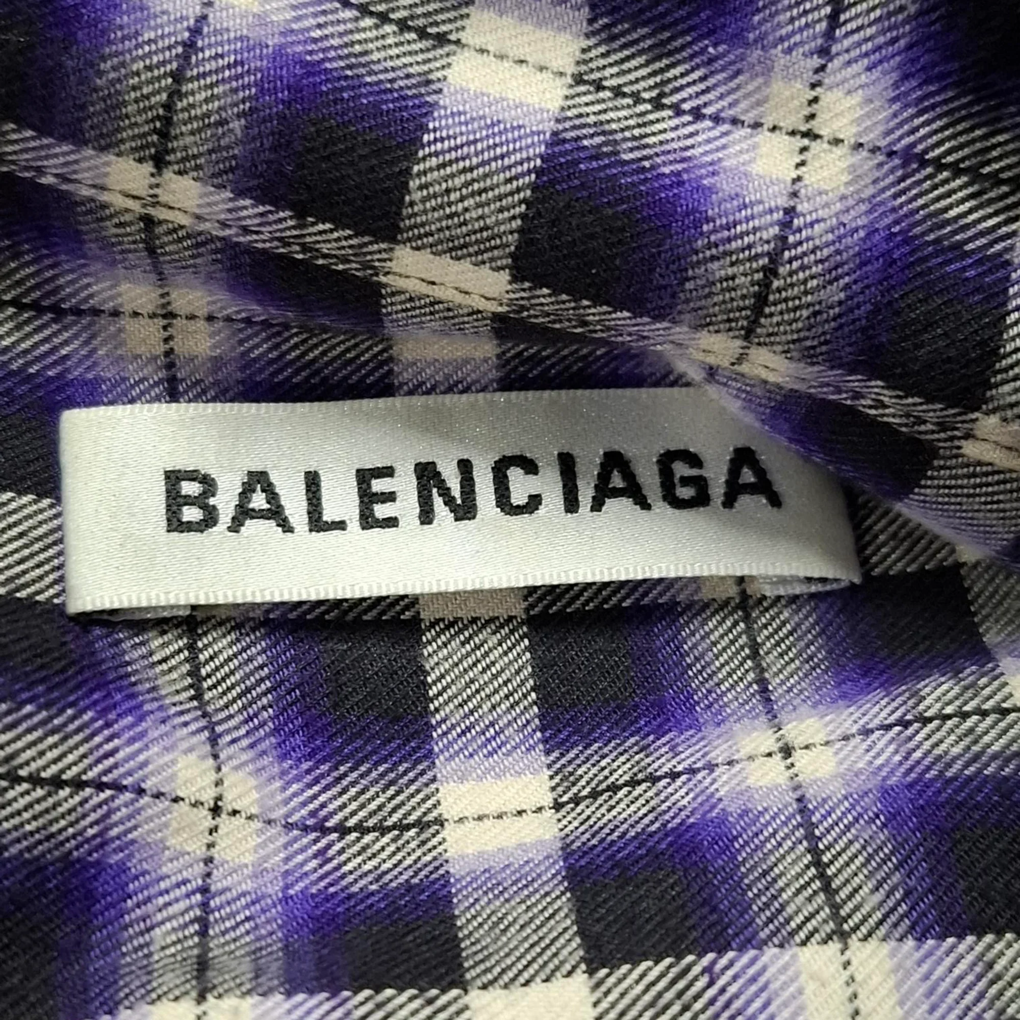 Women's  Balenciaga Layered Patterned Midi Dress in  Multicolor Cotton - Image 4