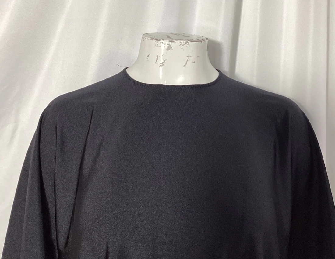 Women's Balenciaga Loose Midi Dress in Black Polyamide - Image 9