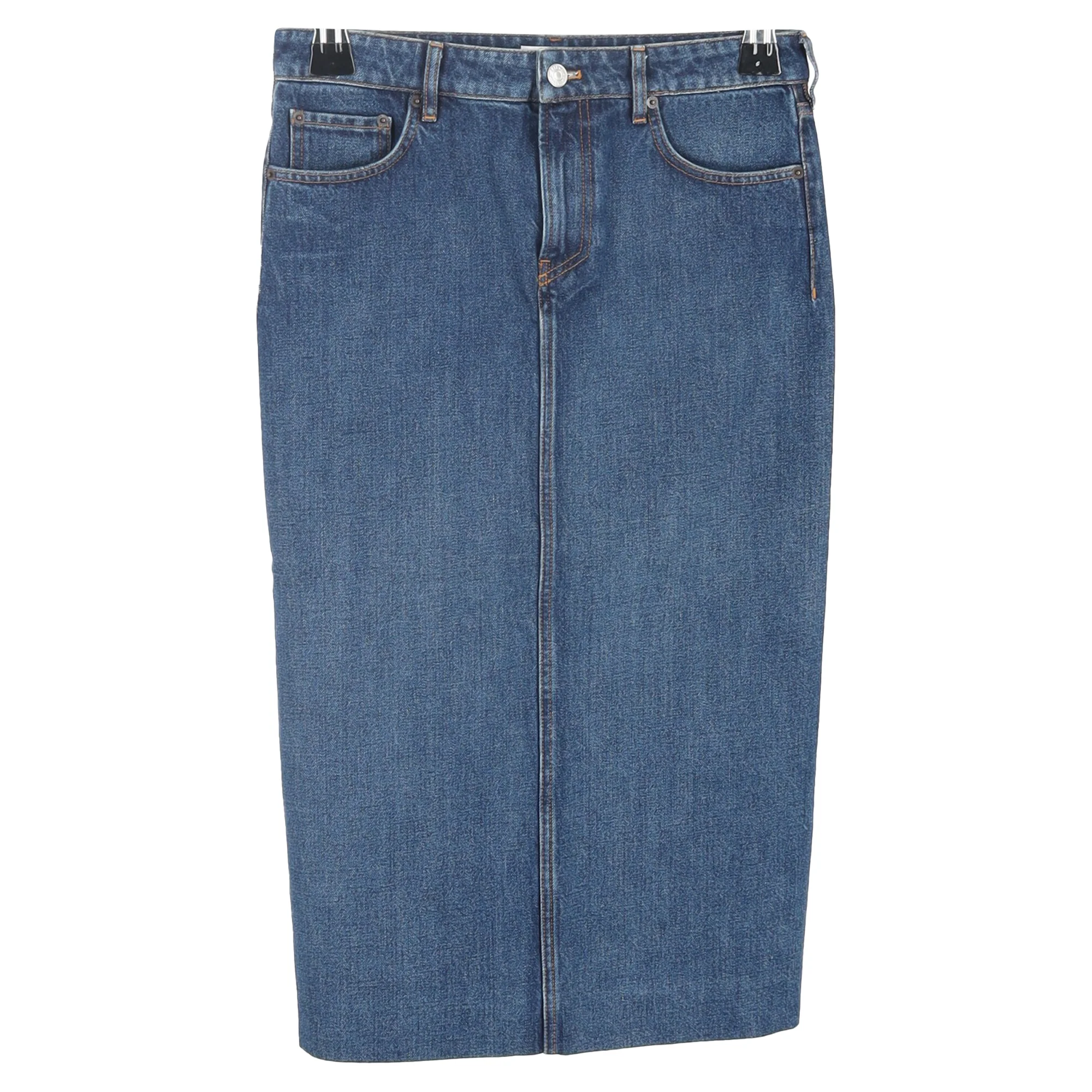 Women's Balenciaga Midi Skirt in Blue Denim