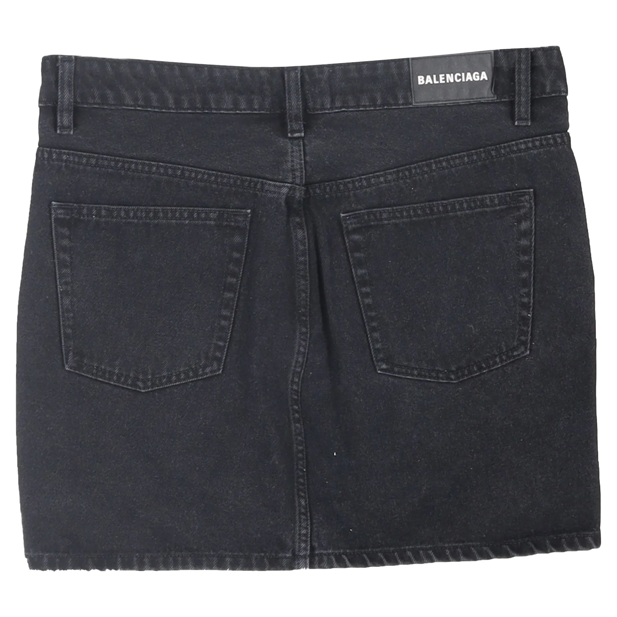 Women's Balenciaga Mini Skirt in Black Denim - Image 2