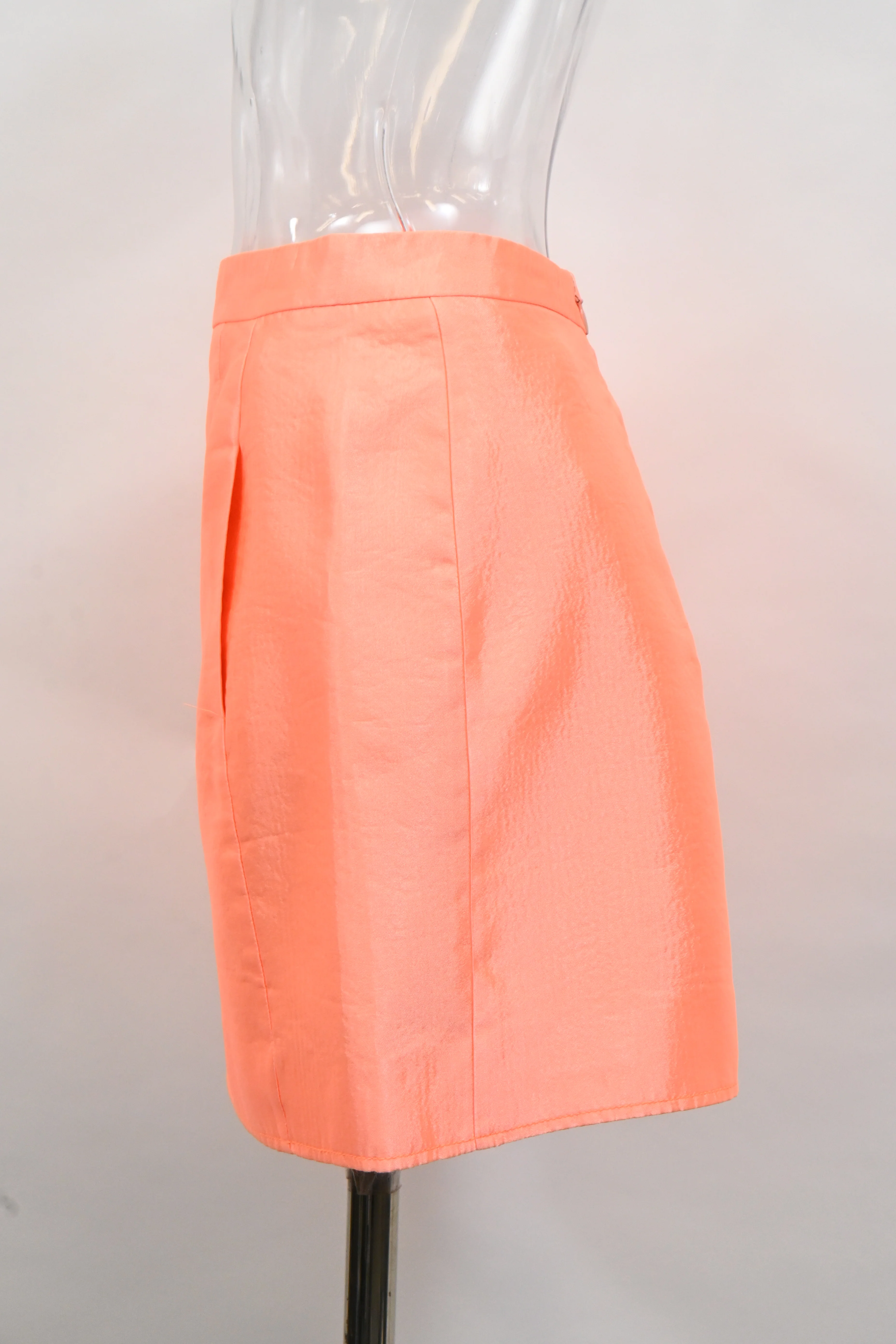 Women's Balenciaga Mini Skirt in Orange Acetate - Image 6