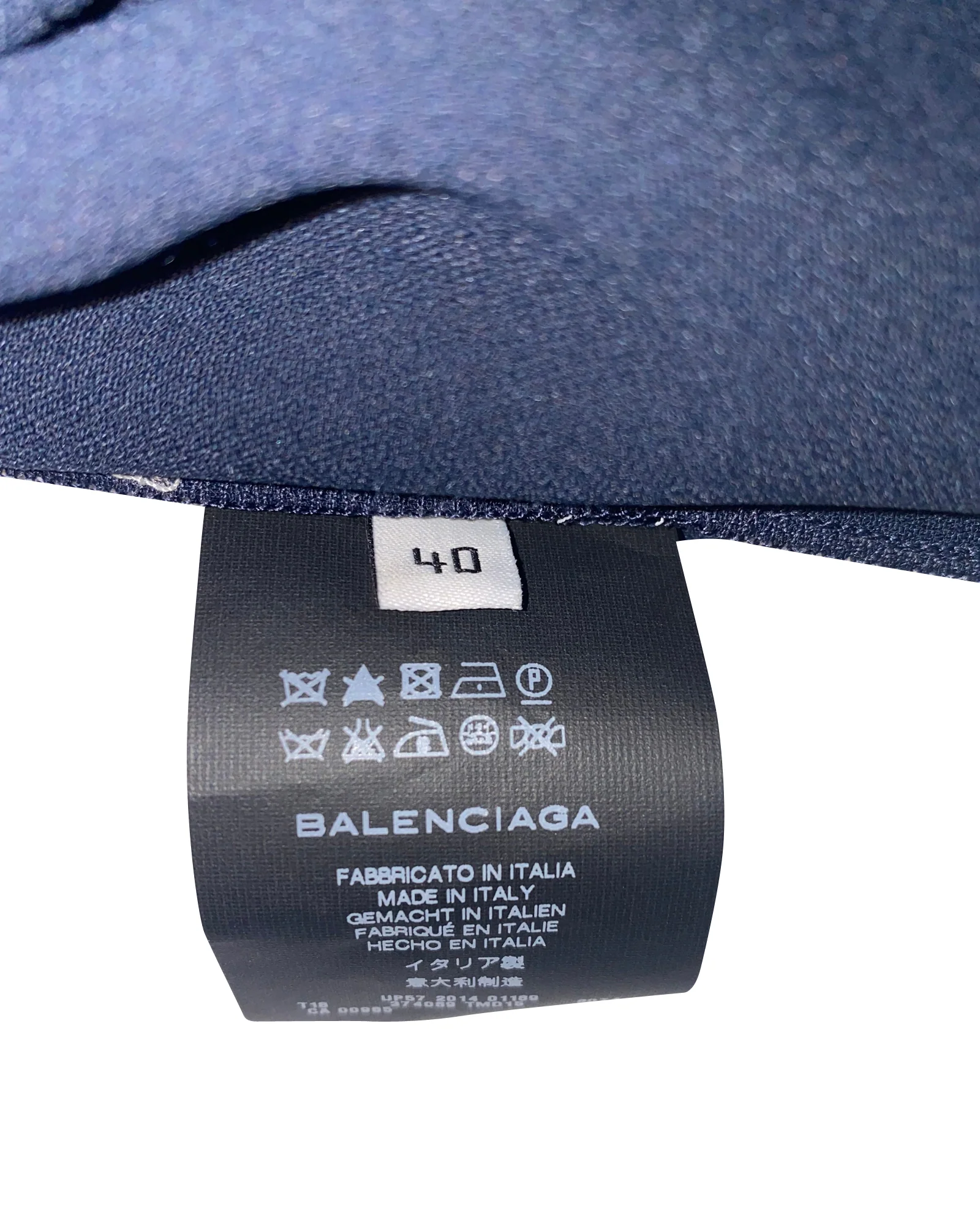 Women's Balenciaga Navy Blue Rear Knot Blouse - Image 3