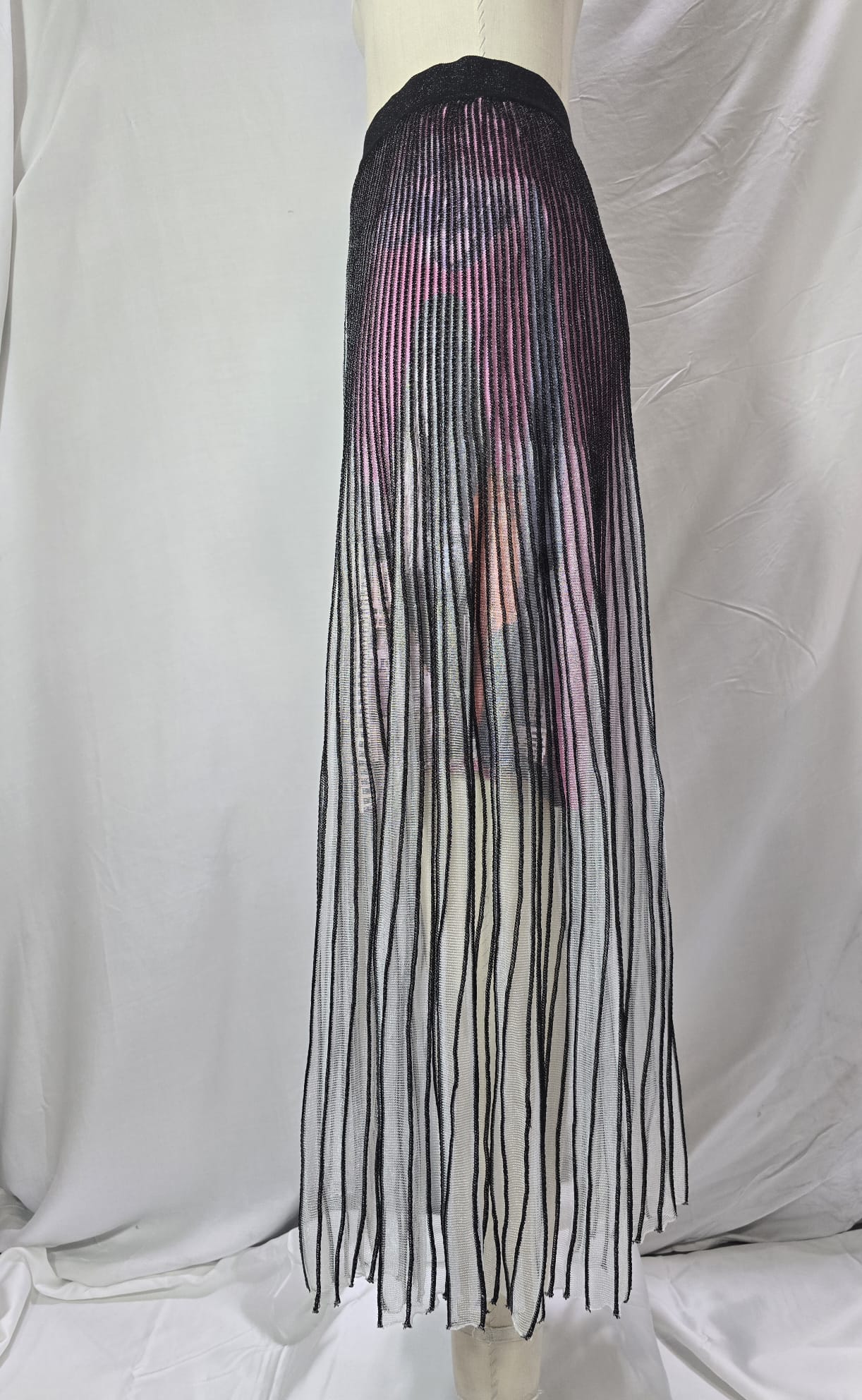Women's Balenciaga New York City Print Pleated Midi Skirt in Multicolor Viscose - Image 7