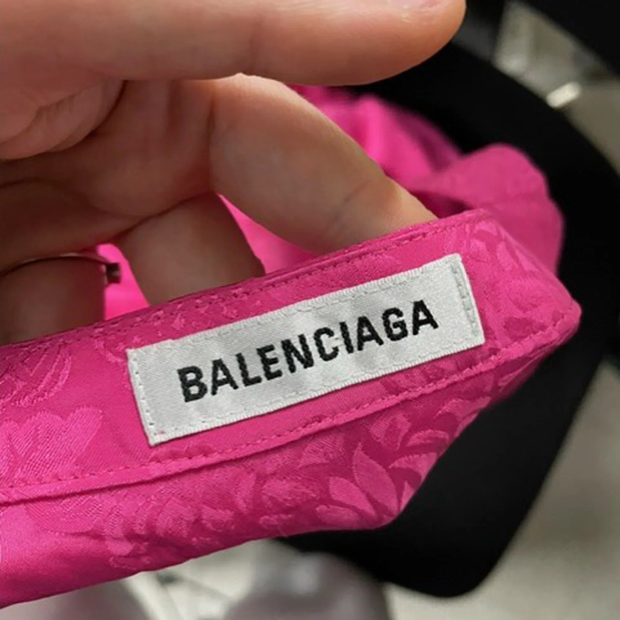 Women's Balenciaga Oversized Logo Floral Jacquard Midi Slip Dress in Pink Viscose - Image 5