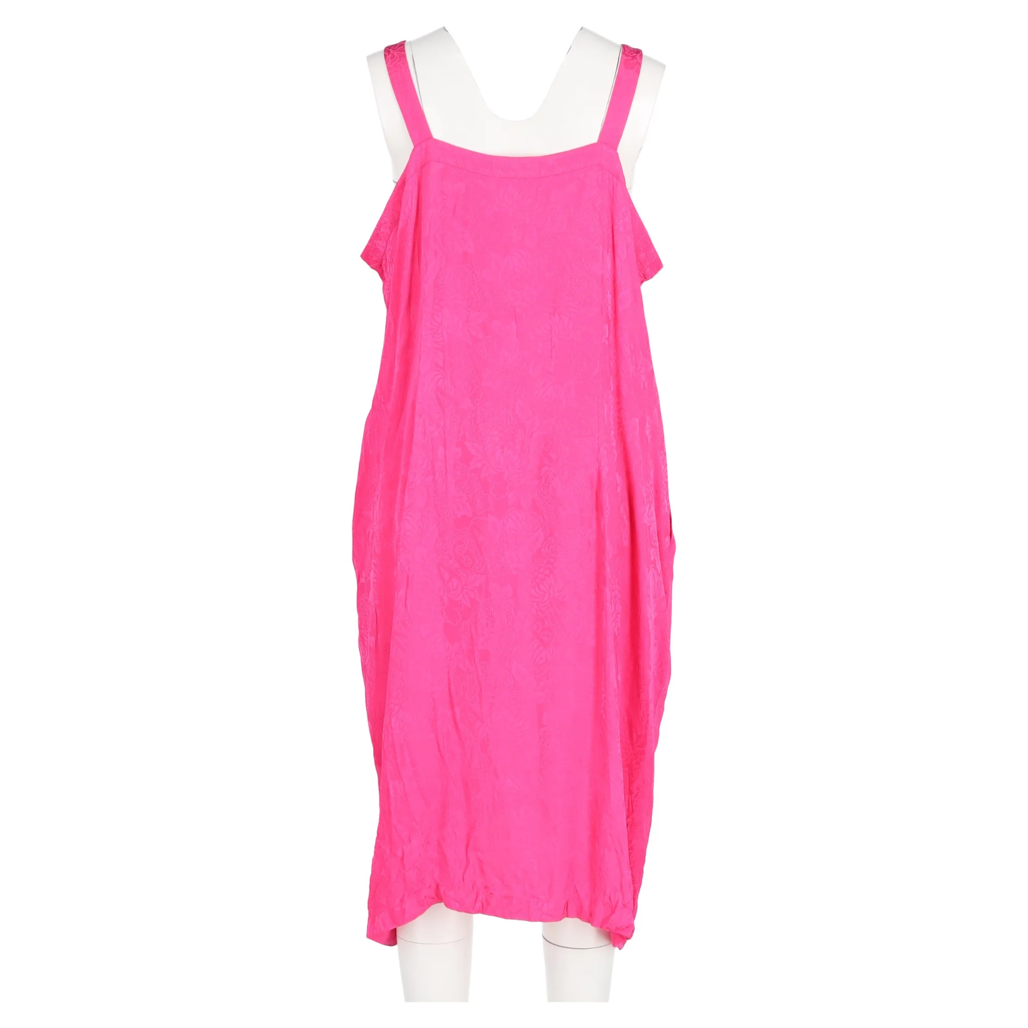 Women's Balenciaga Oversized Logo Floral Jacquard Midi Slip Dress in Pink Viscose - Image 8