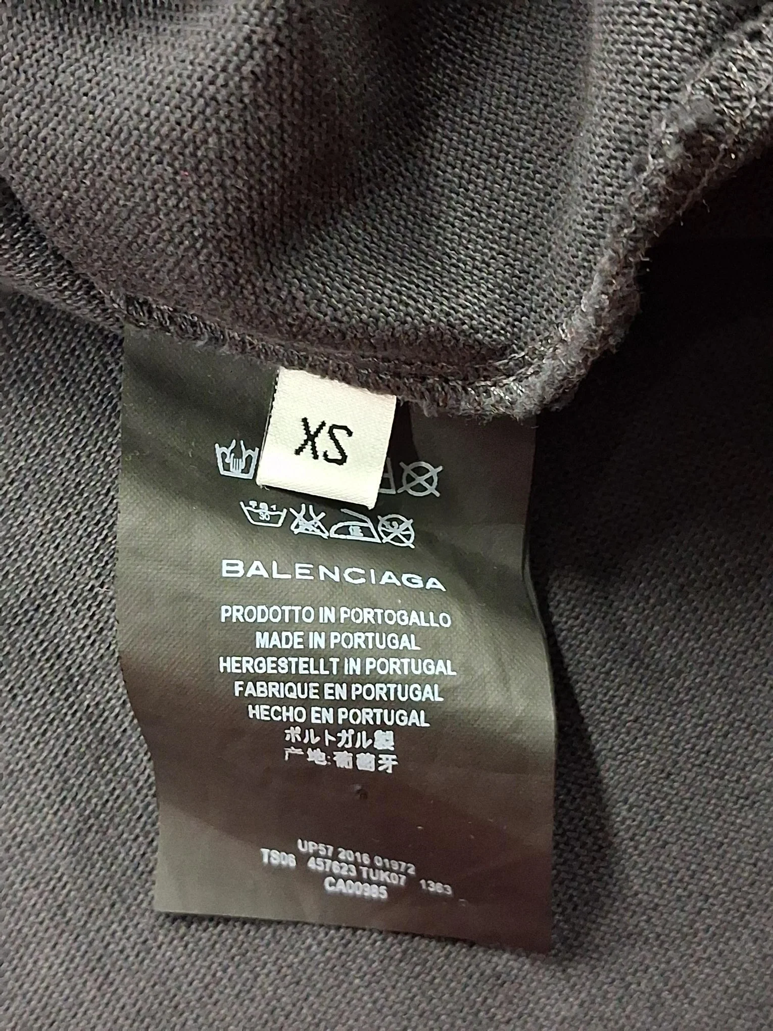 Women's Balenciaga Paneled Drapes T-Shirt in Black Cotton - Image 10