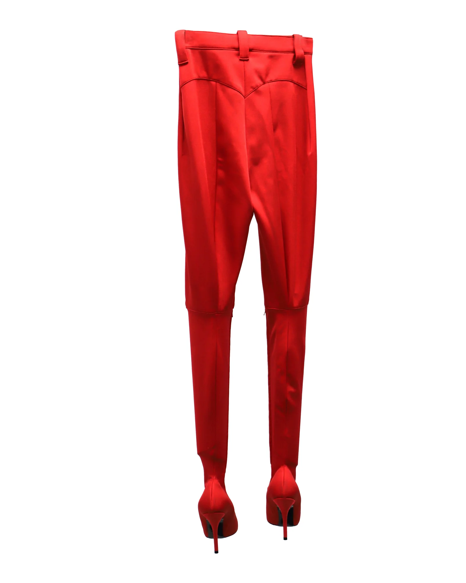 Women's Balenciaga Pantaleggings in Red Triacetate - Image 2