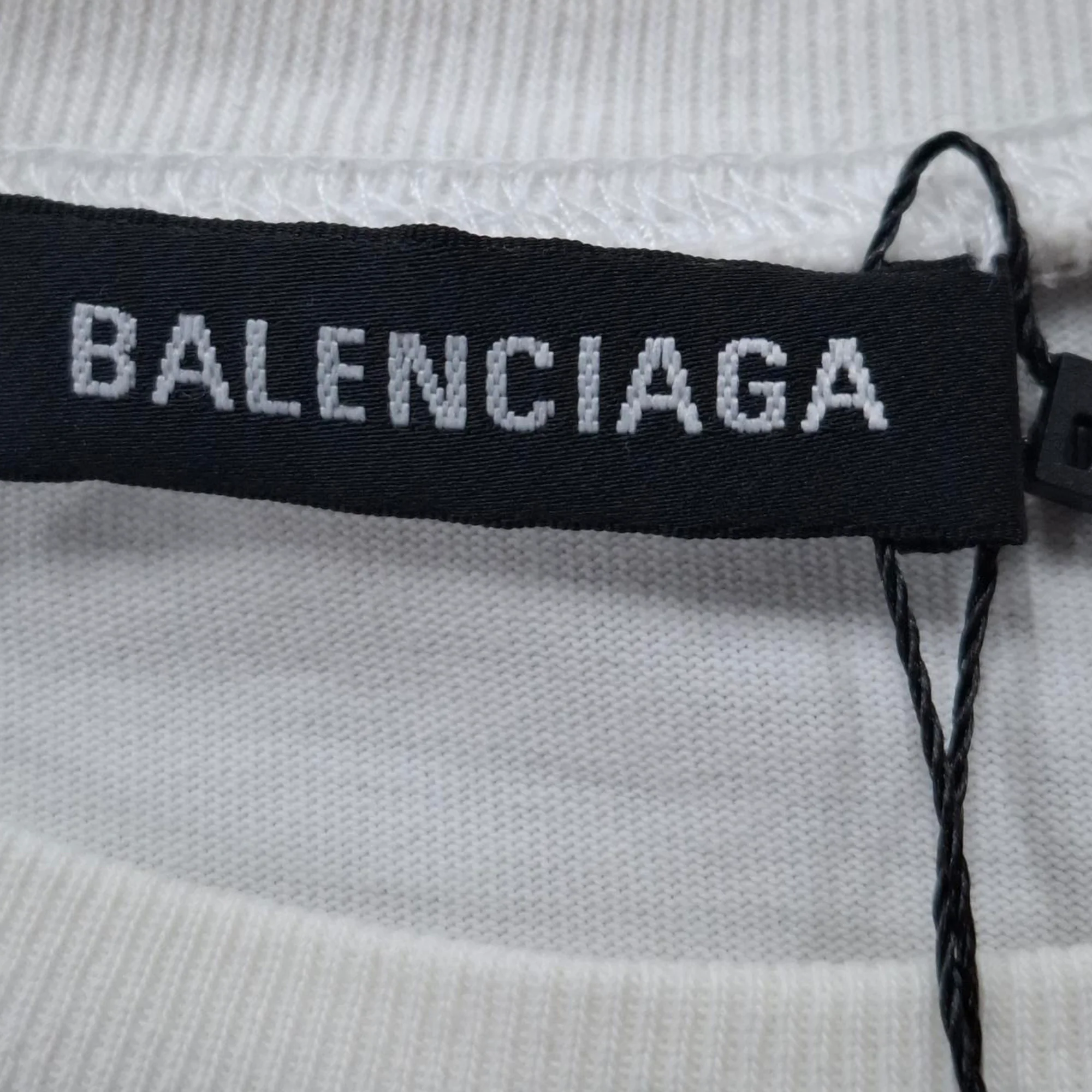 Women's Balenciaga Political Campaign Logo Print T-Shirt in White Cotton - Image 6