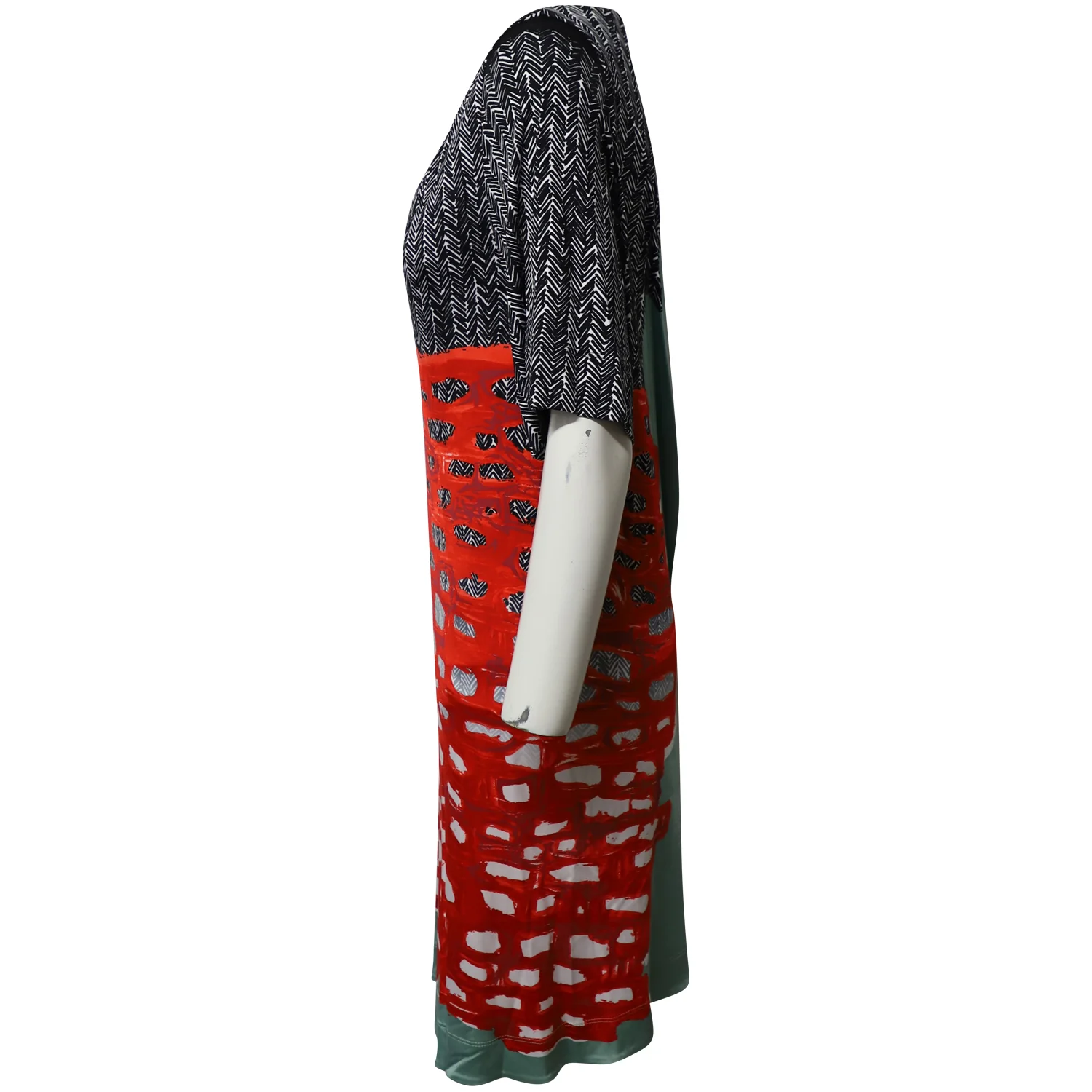 Women's Balenciaga Printed Jersey Short Dress in Multicolor Rayon - Image 2