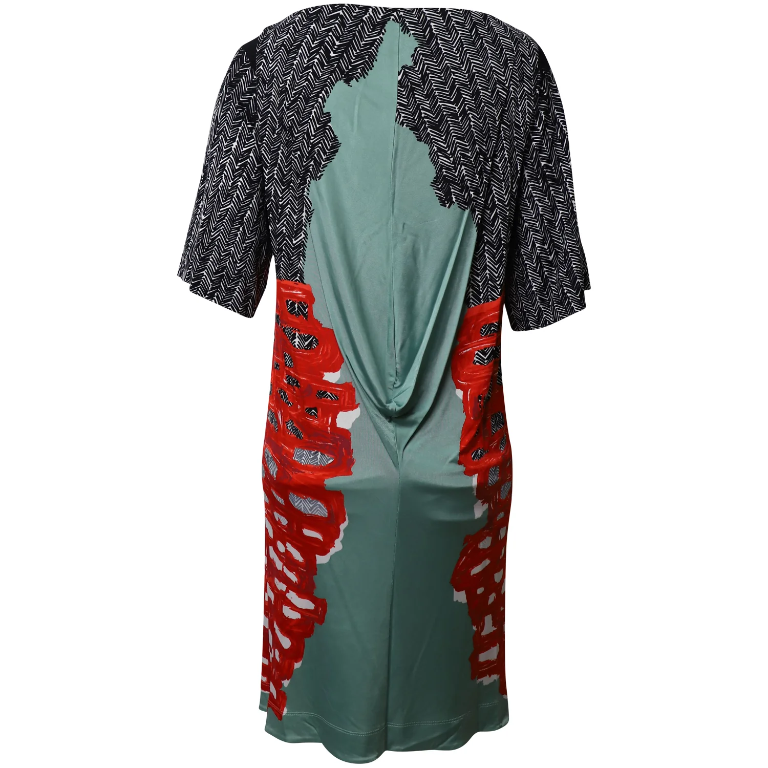 Women's Balenciaga Printed Jersey Short Dress in Multicolor Rayon - Image 3