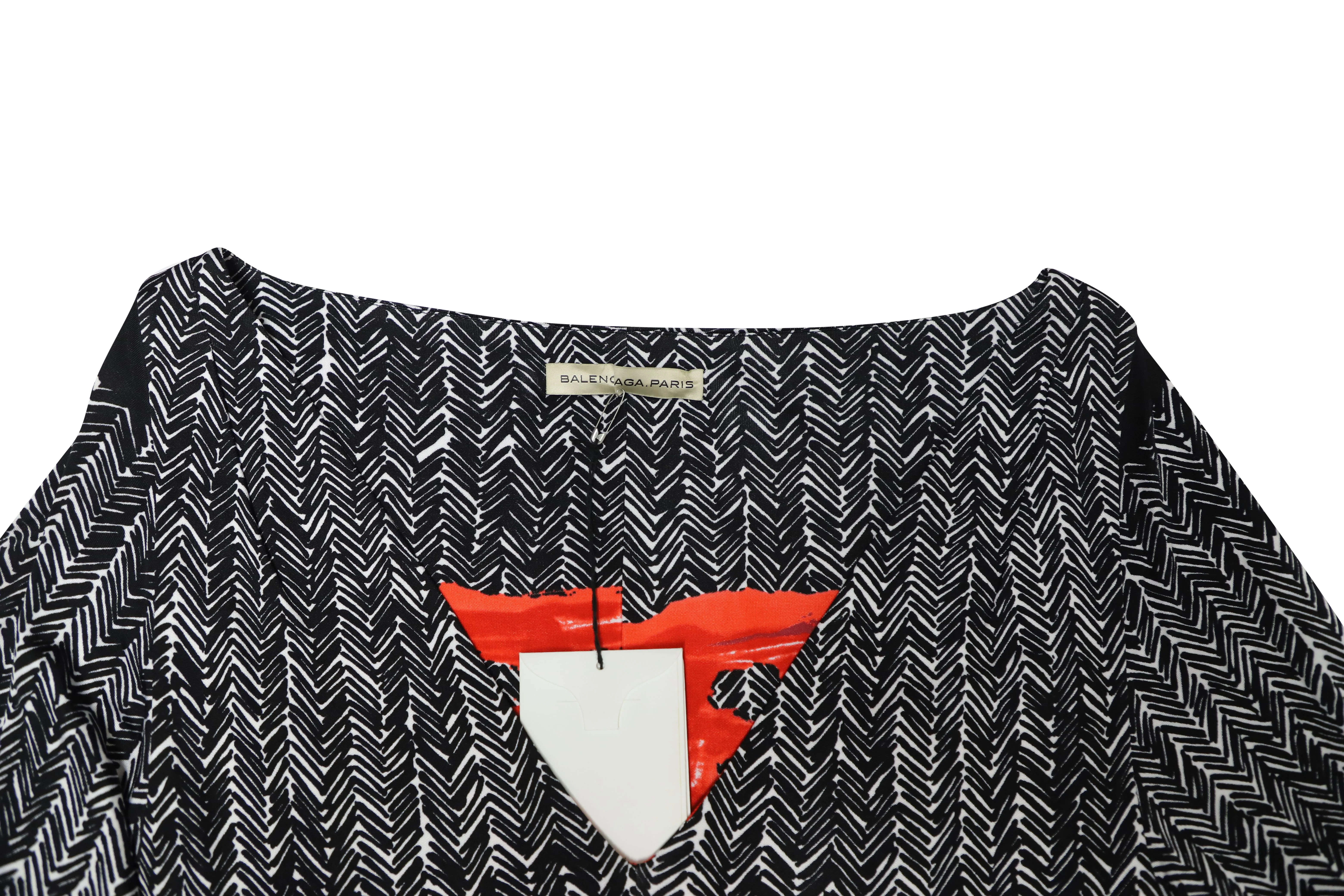 Women's Balenciaga Printed Jersey Short Dress in Multicolor Rayon - Image 6