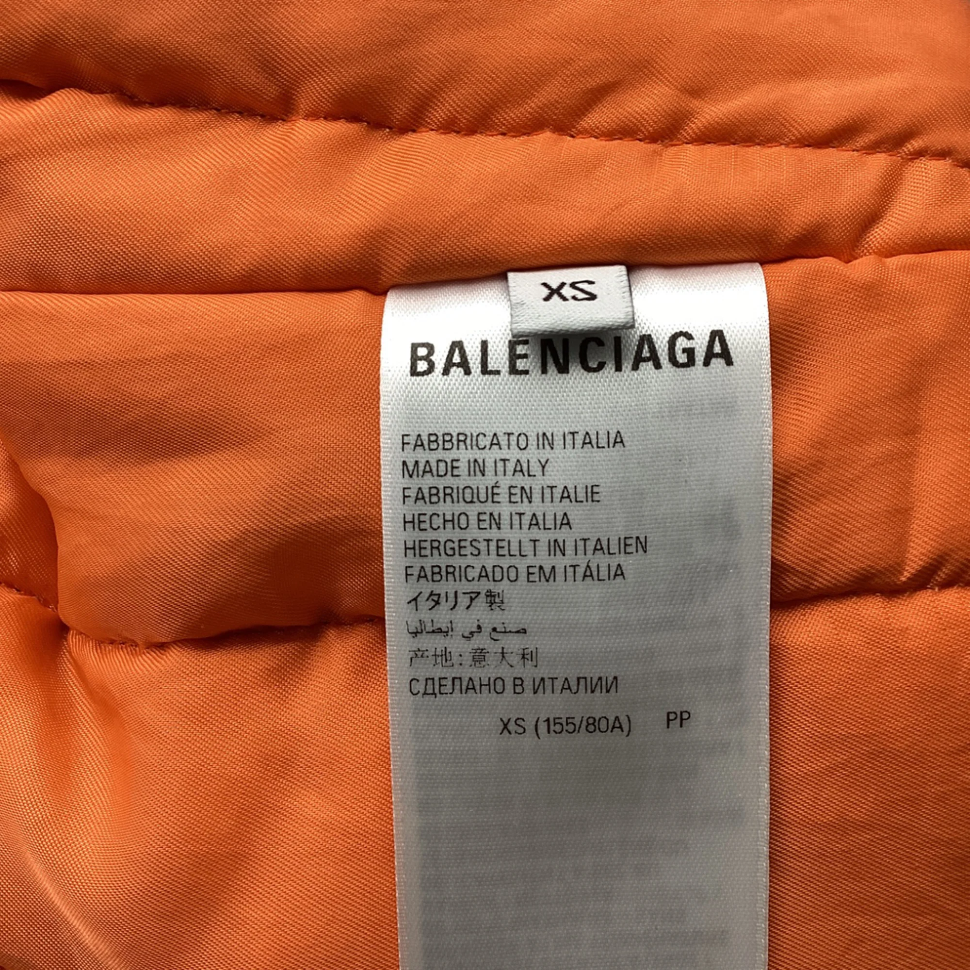 Women's Balenciaga Shrunk Bomber Jacket in Black Polyamide - Image 6
