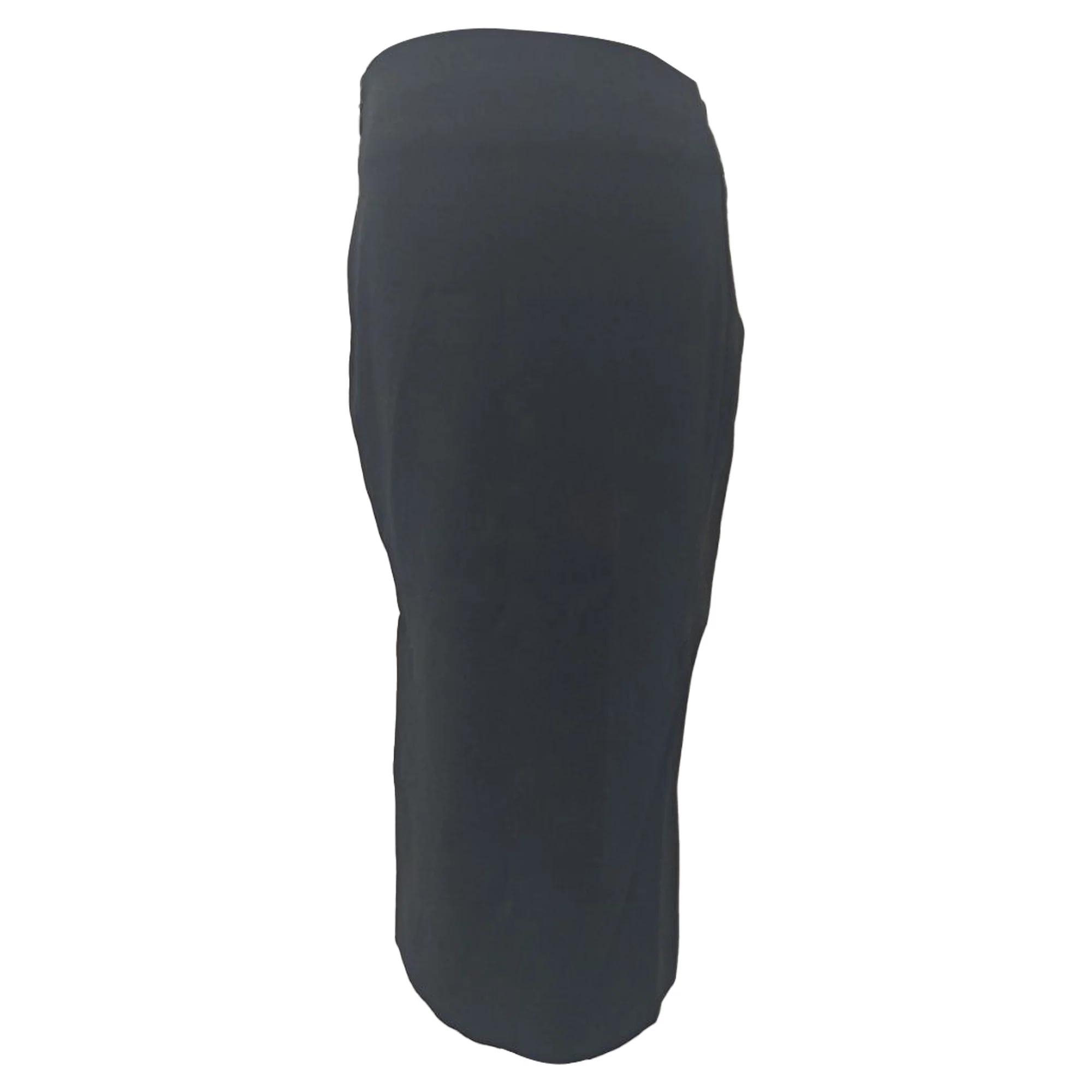 Women's Balenciaga Slit Detail Mini Skirt in Black Viscose - Image 3