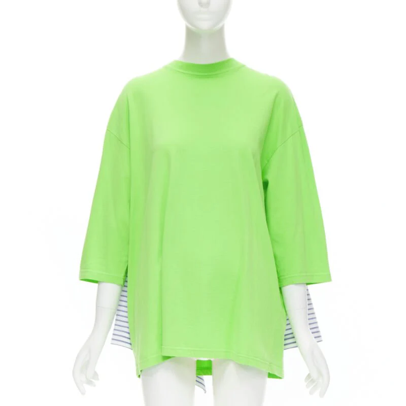 Women's Balenciaga t-shirt striped shirt draped top - Image 8