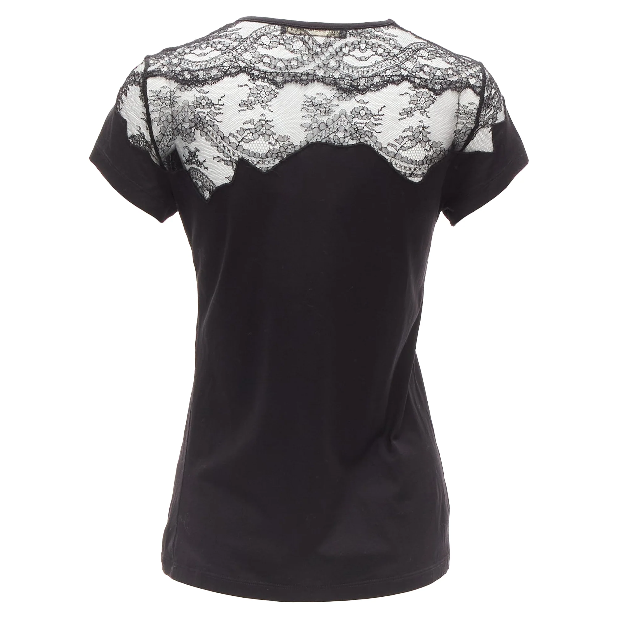 Women's Balenciaga T'S lace shoulder insert tshirt top - Image 5