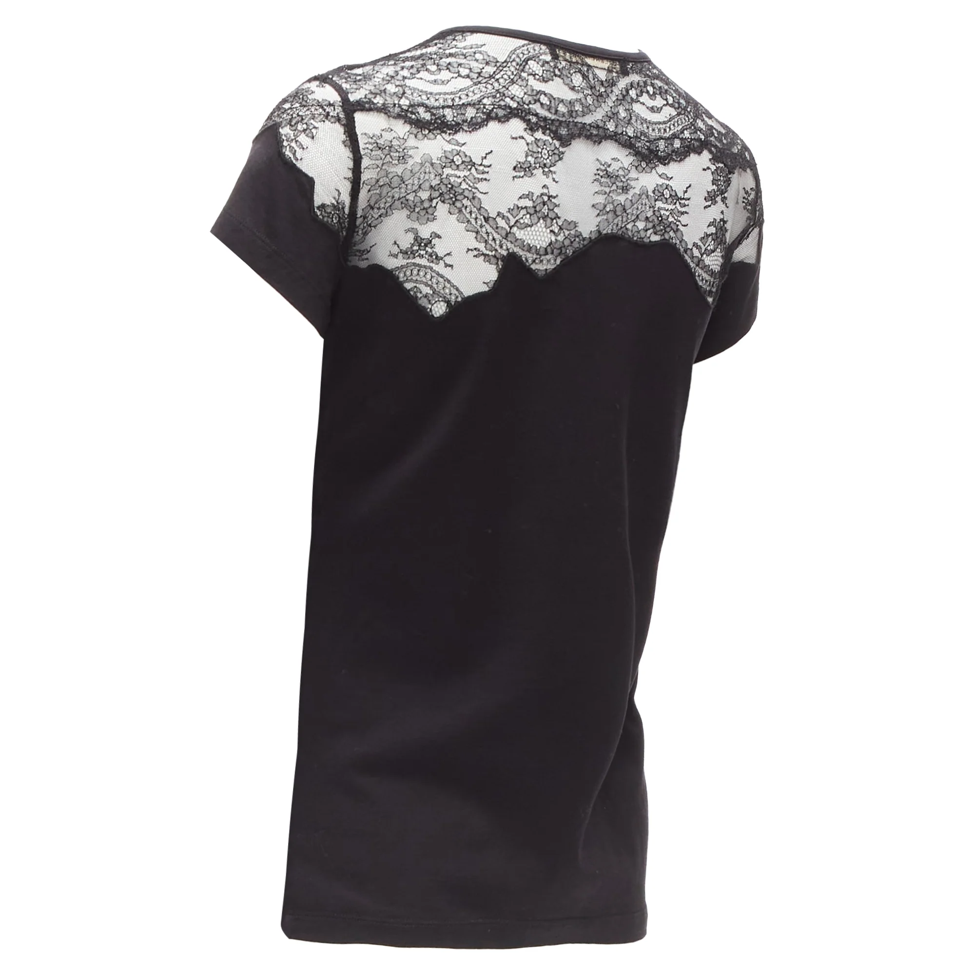 Women's Balenciaga T'S lace shoulder insert tshirt top - Image 6