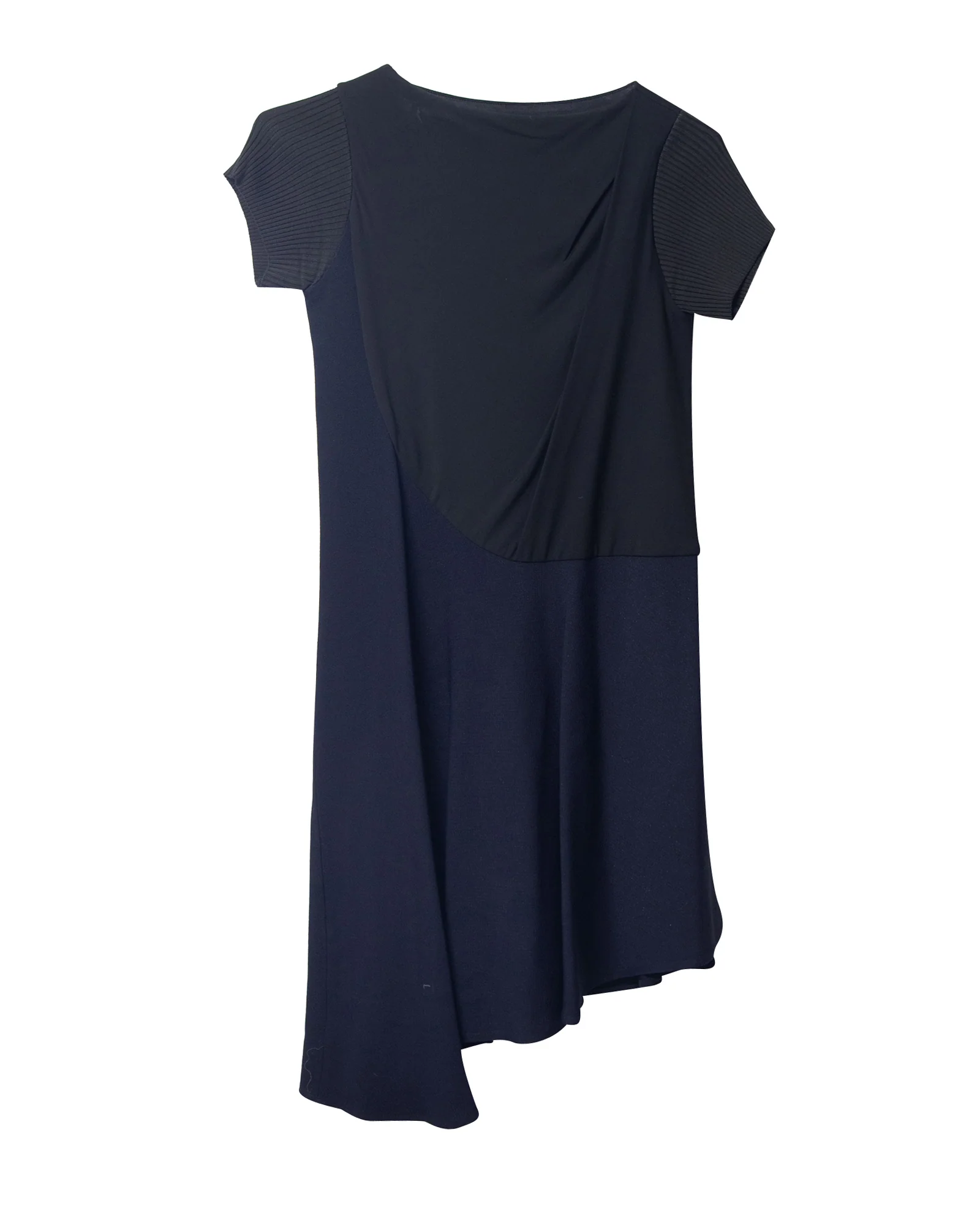Women's Balenciaga Vintage Knit Dress in Navy Blue Rayon - Image 5