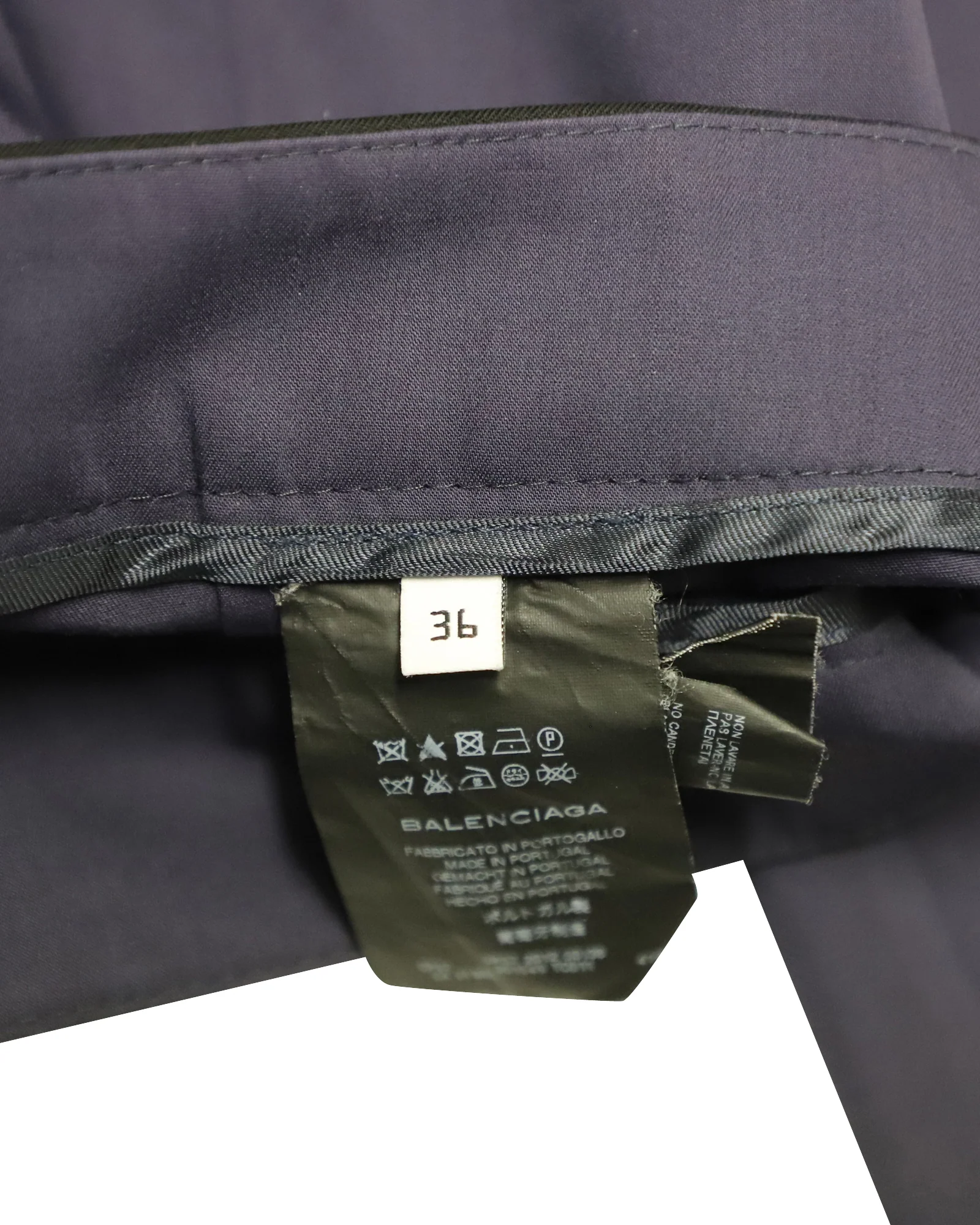 Women's Balenciaga.Pants Slim Trousers in Purple Polyester - Image 4