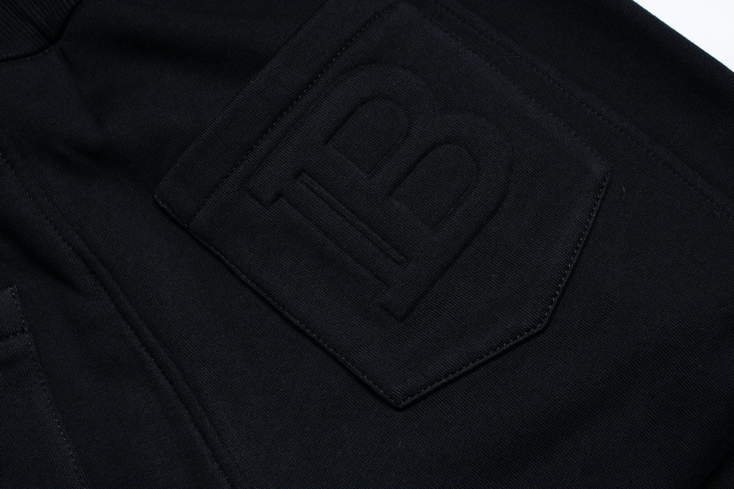 Men's Balmain, black ribbed joggers with embossed b - Image 6